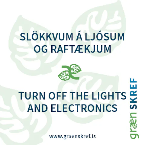 Límmiði – TURN OFF THE LIGHTS AND ELECTRONICS