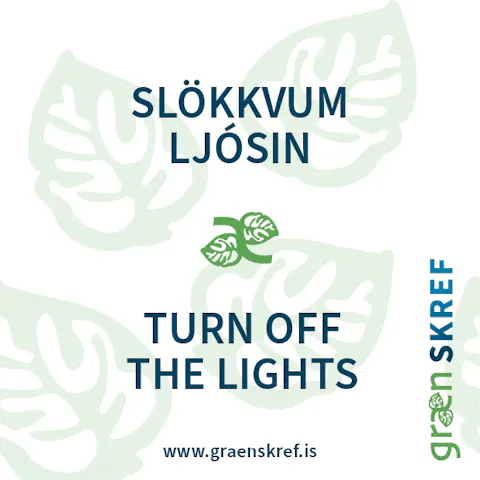 Límmiði – SLÖKKVUM LJÓSIN
