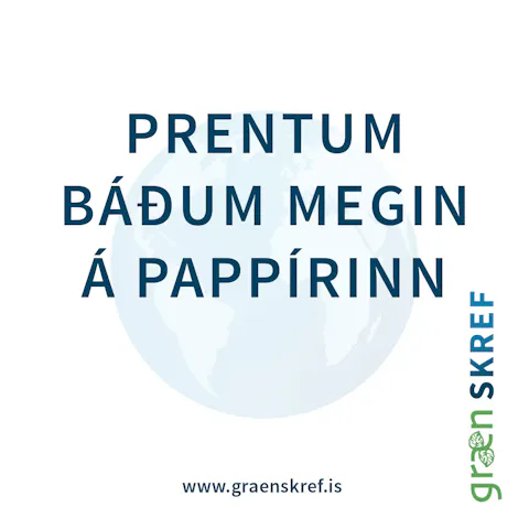 Límmiði – PRENTUM BÁÐUM MEGIN