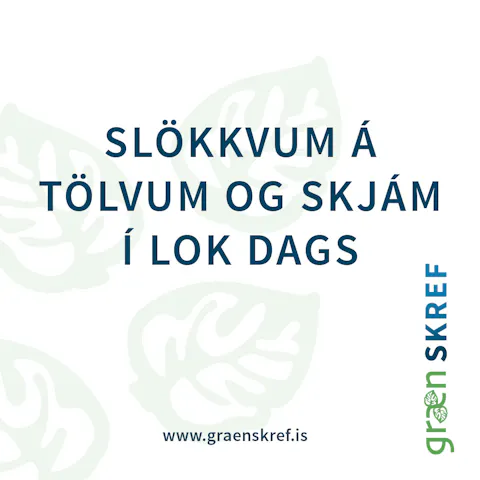 Límmiði – SLÖKKVUM Á TÖLVUM OG SKJÁM
