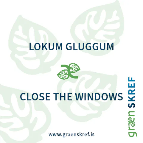 Límmiði – CLOSE THE WINDOWS