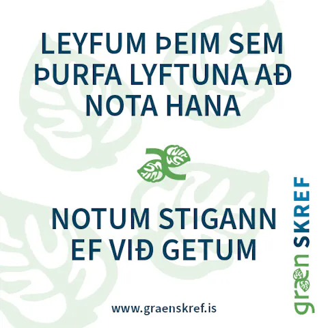 Límmiði – NOTUM STIGANN EF VIÐ GETUM
