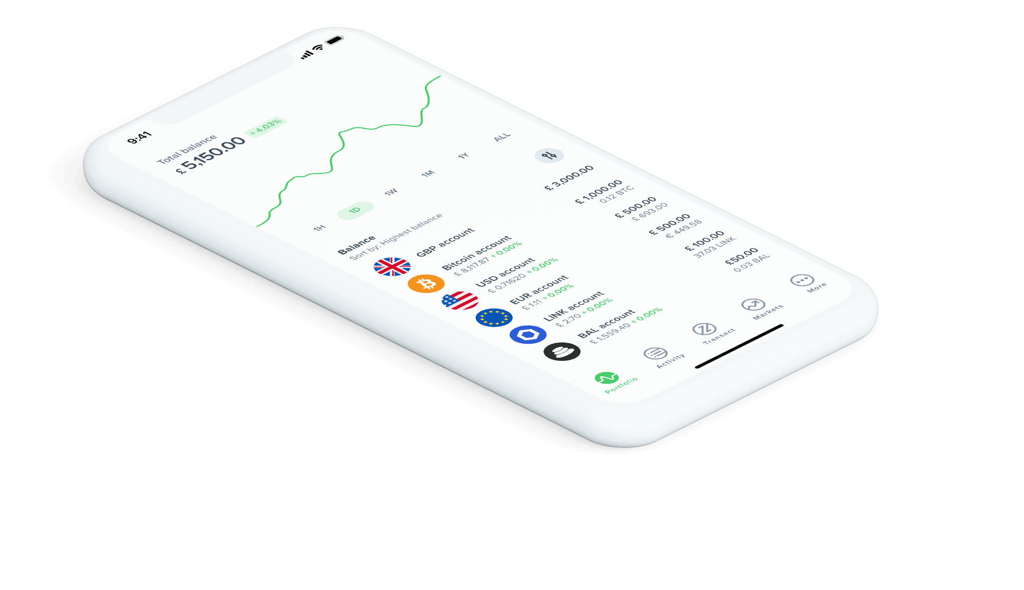 Phone with Uphold app