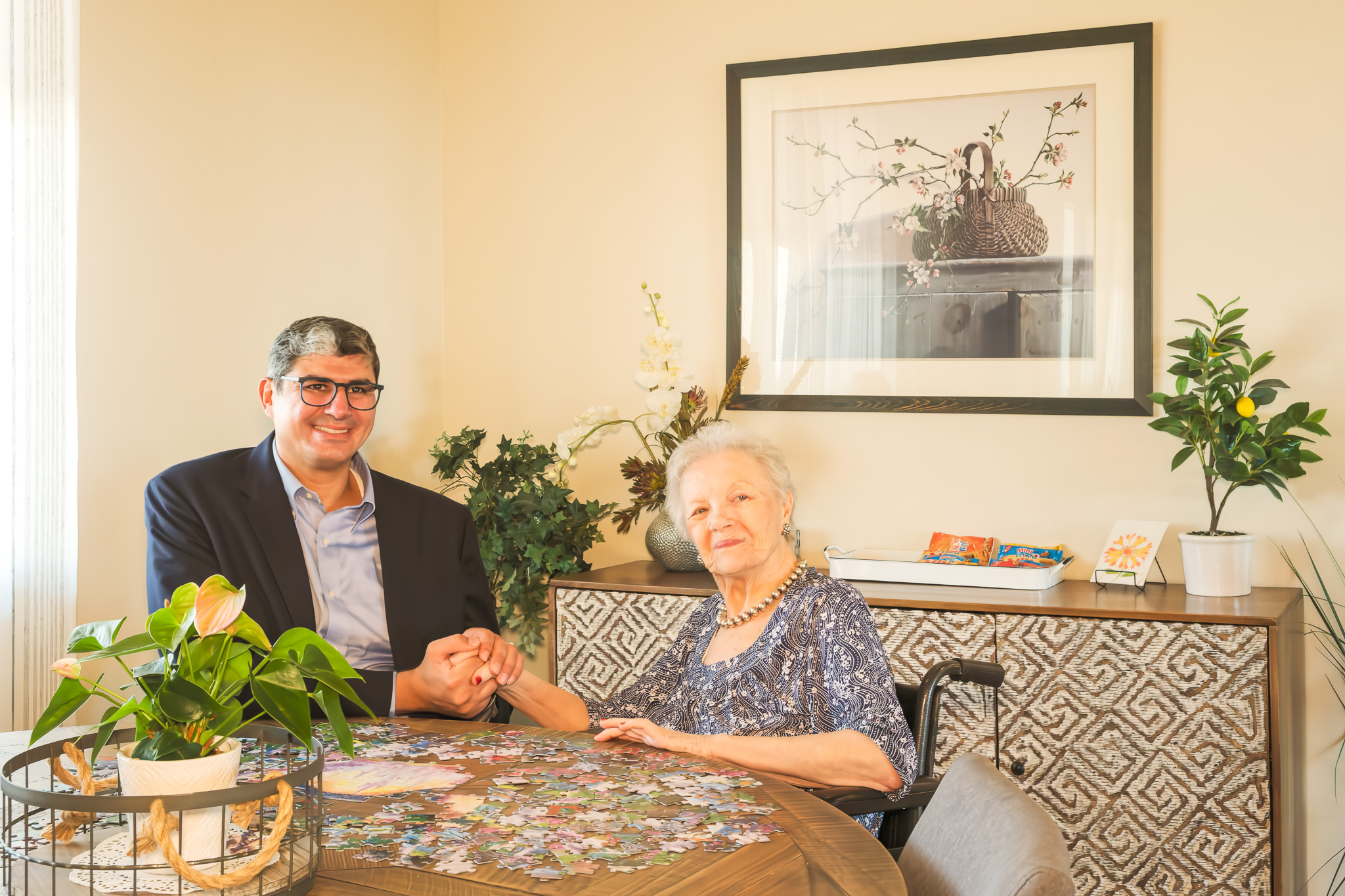 Dr. Nassar with our resident Lucille