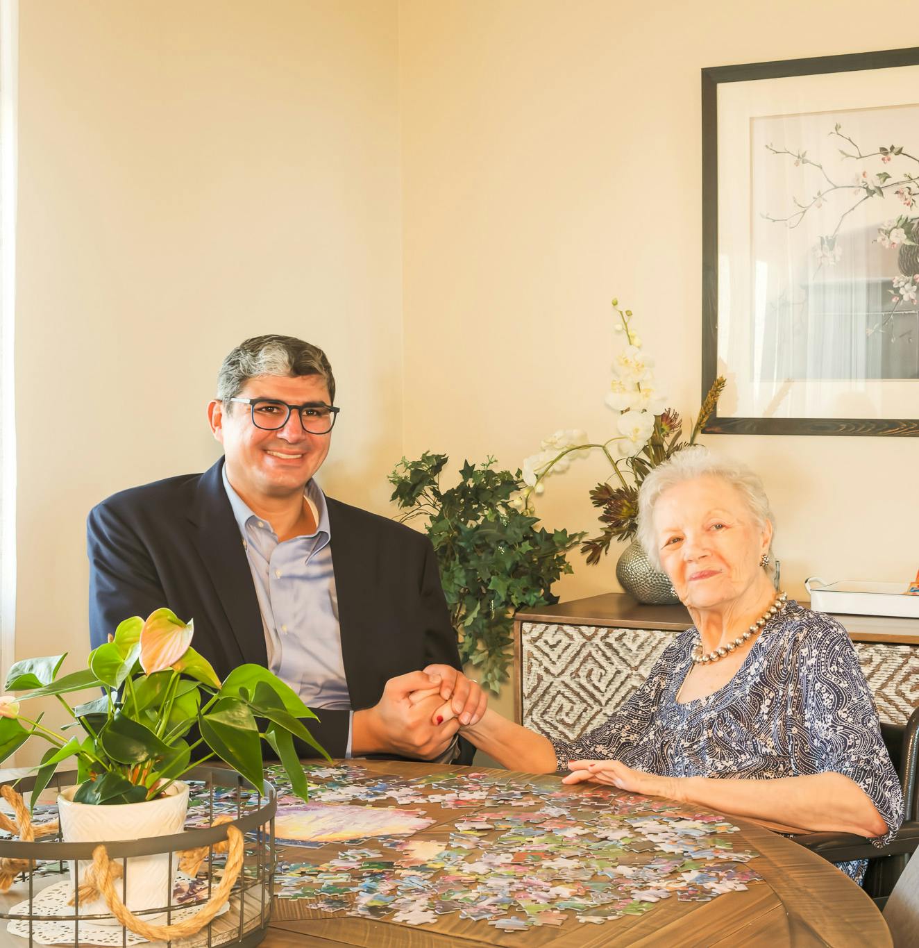 Dr. Nassar with our resident Lucille