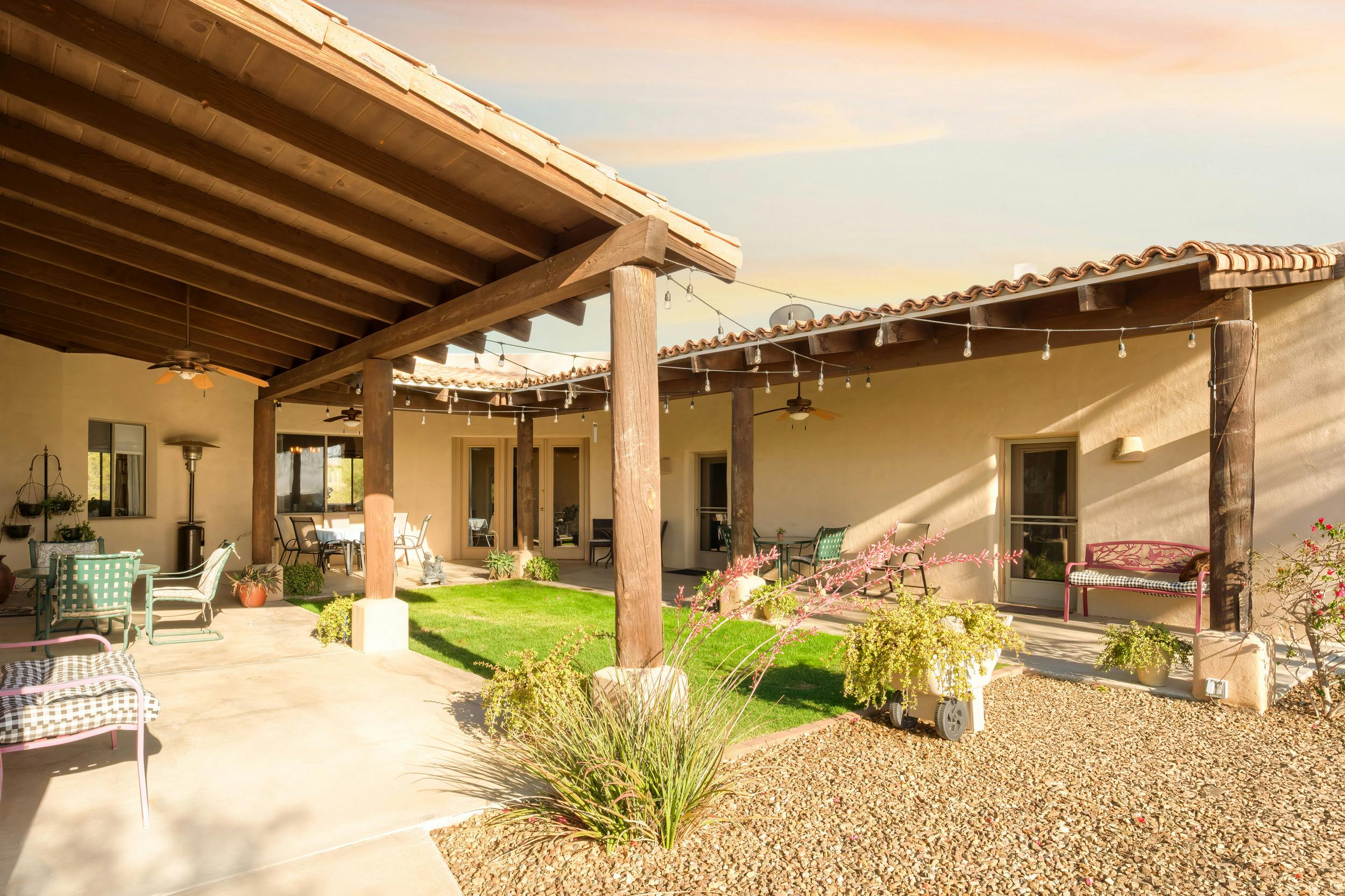 The garden at Upon the Rock Living Home