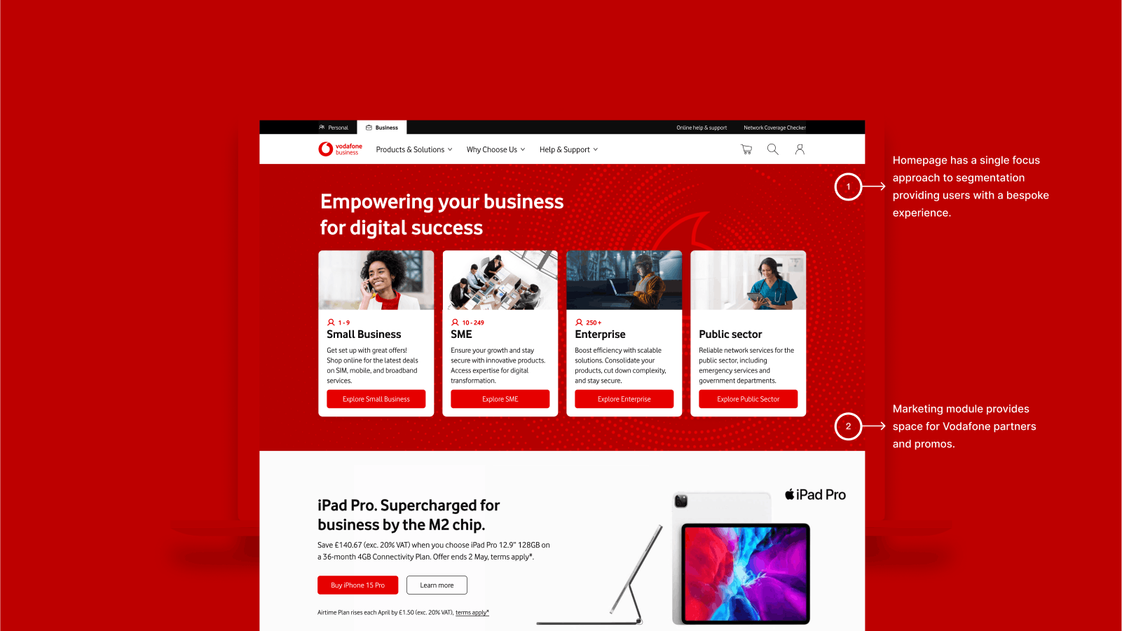 Vodafone Business Homepage