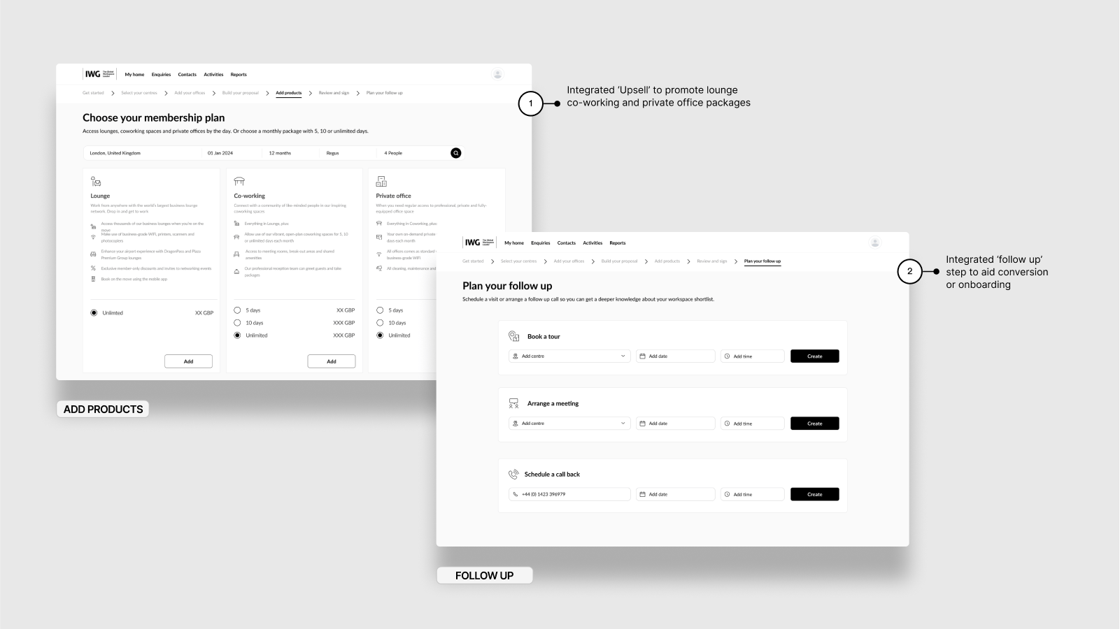 Integrated Product upsell