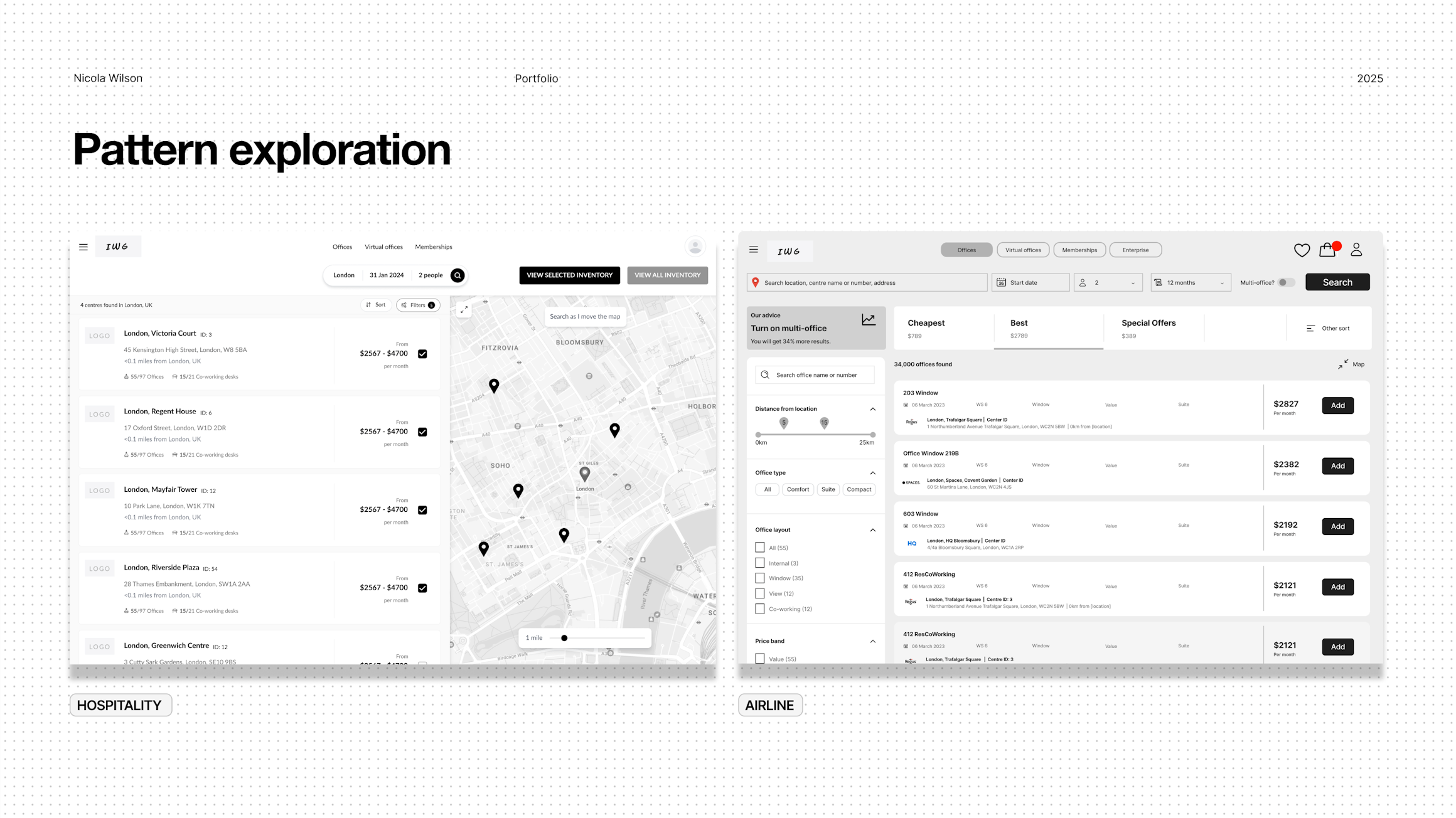UX pattern exploration
