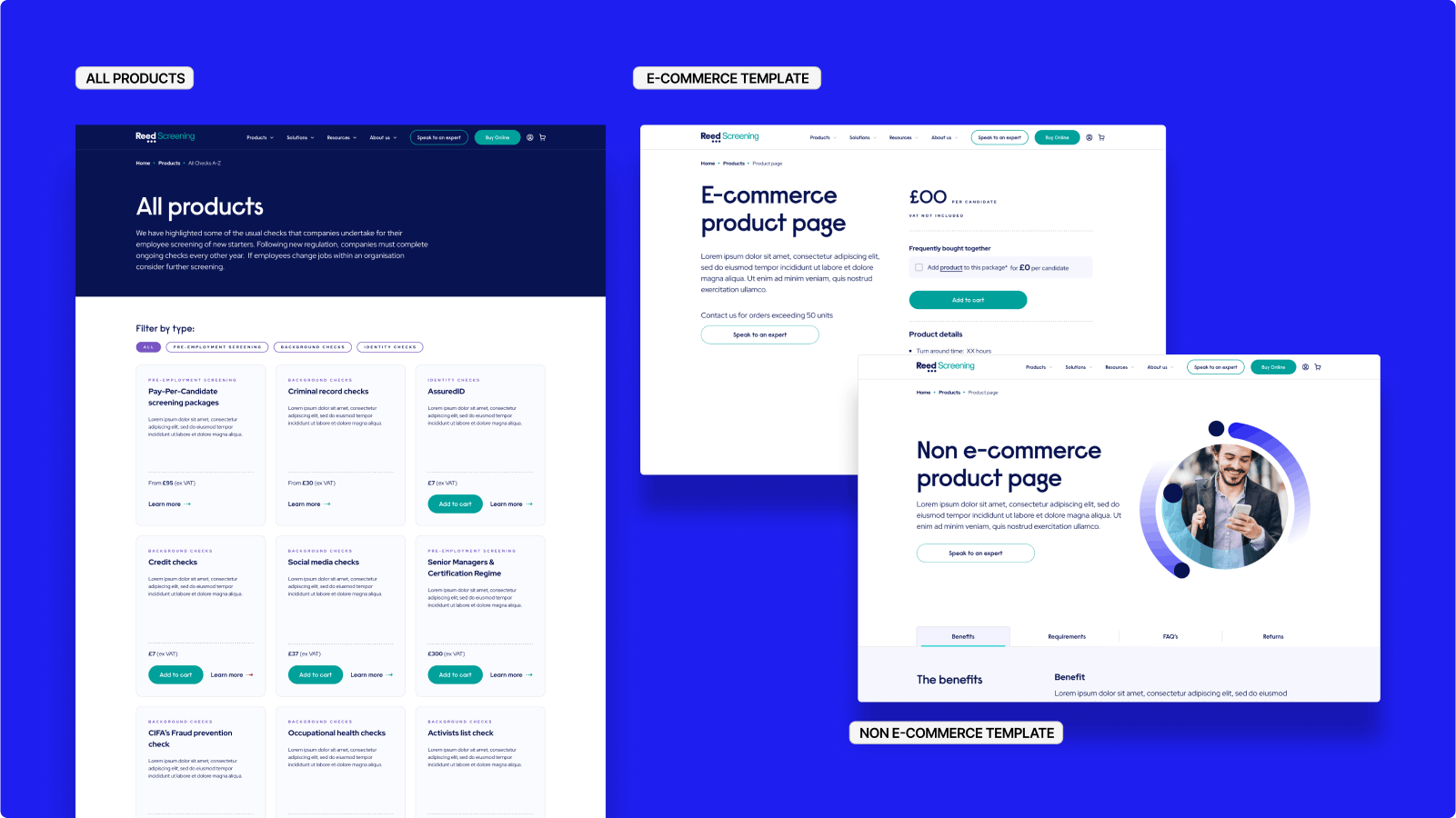 All product, E-commerce & Non-Ecommerce templates