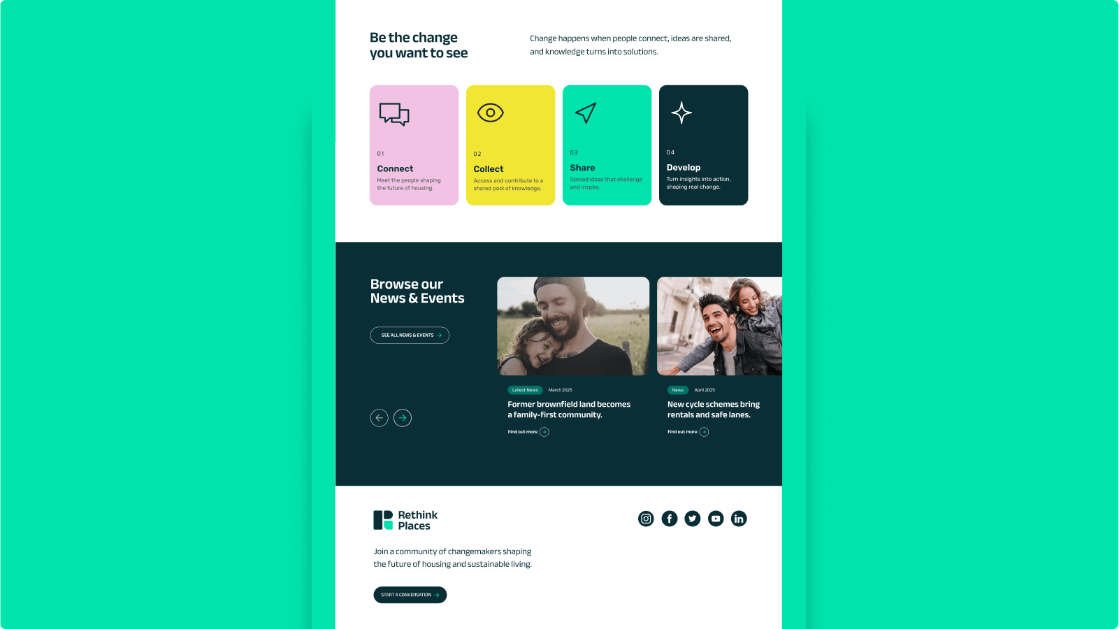 Rethink Places Landing Page
