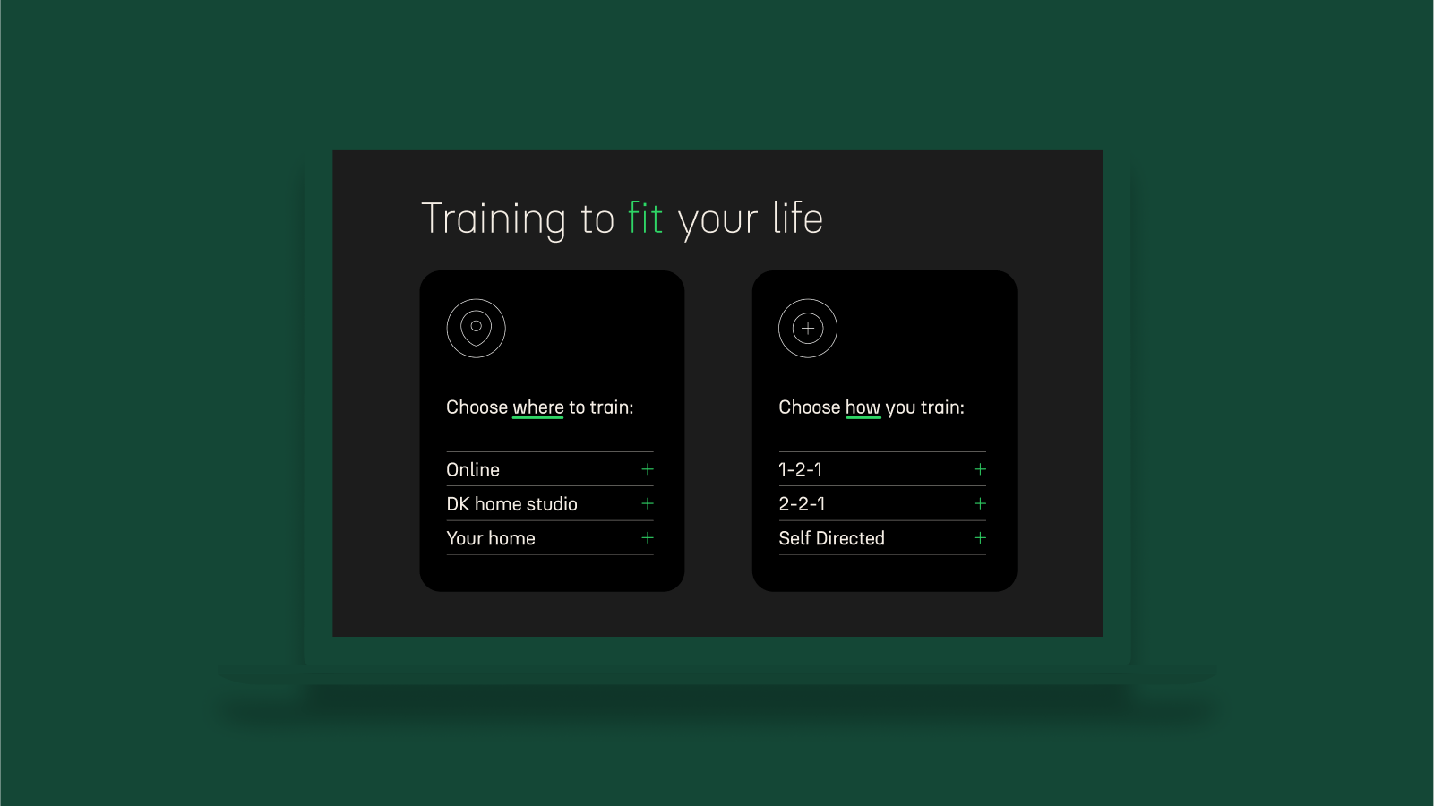 Service strategy and UX built on personalised and modular fitness