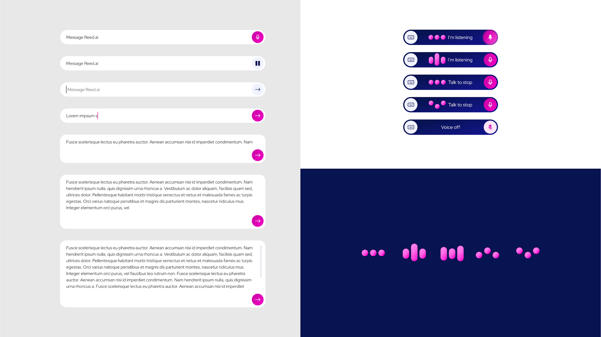 Reed.ai Voice and Text component