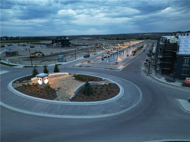 Entry feature of Upper Greenwich at Dusk