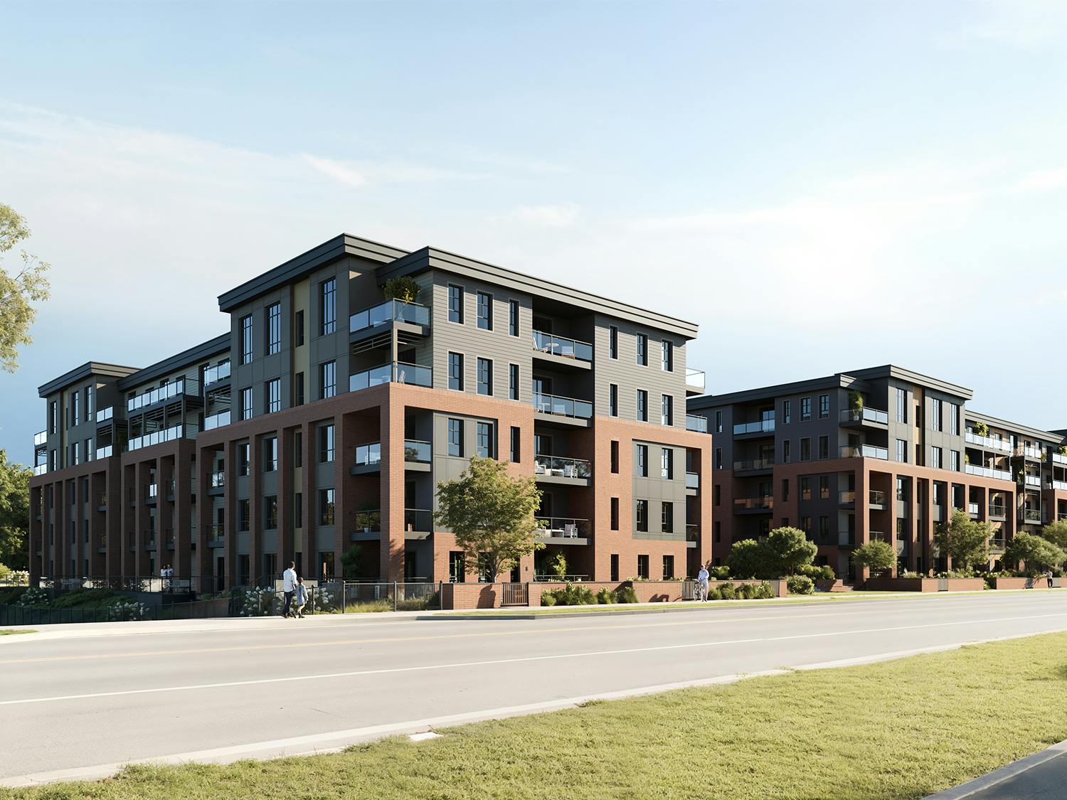 Render of the Vintage Condo Apartments in the NW Calgary community of Upper Greenwich