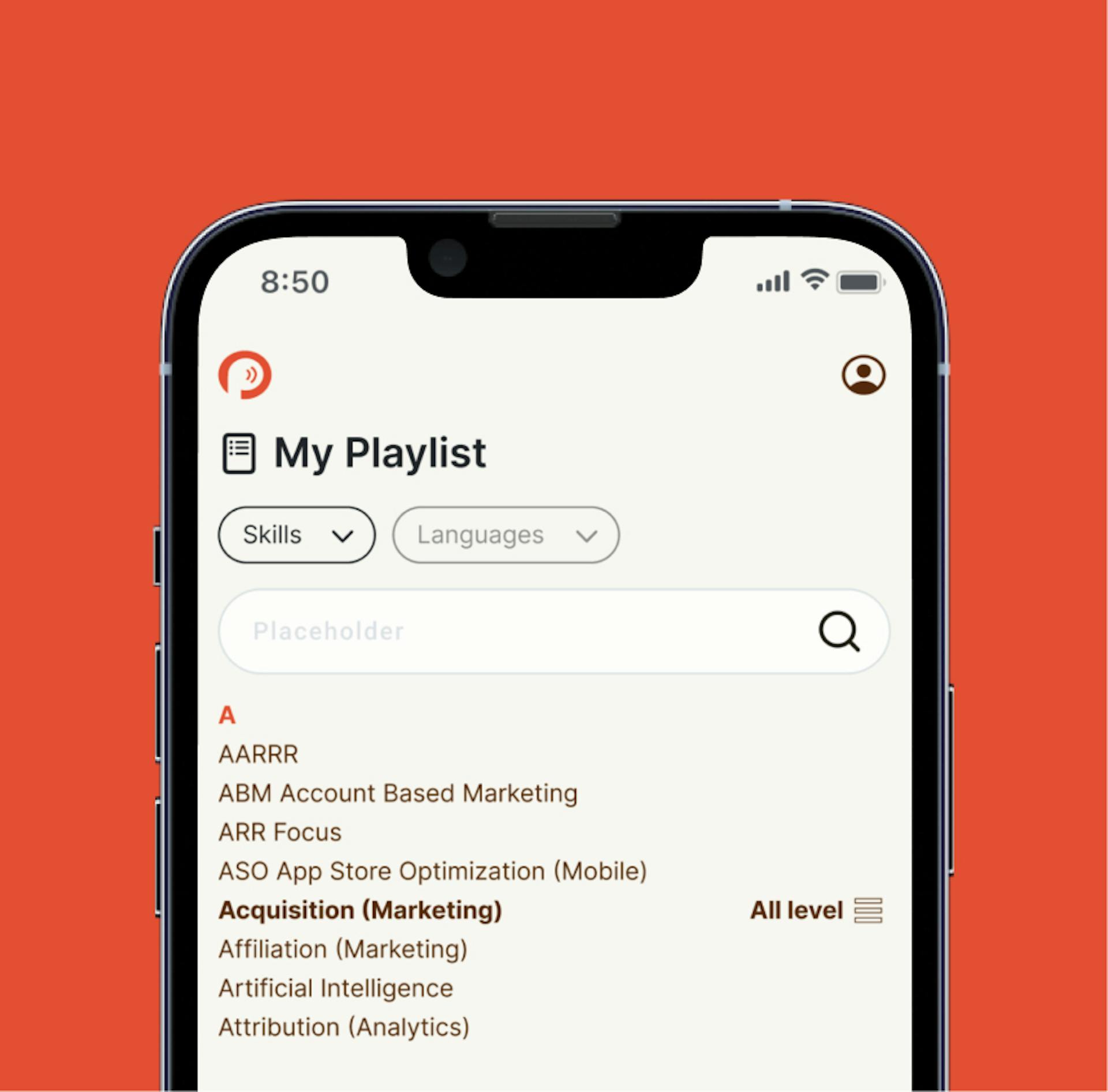 filtered podcast by time skill and level