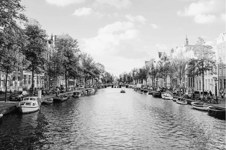 View of the Amsterdam canals