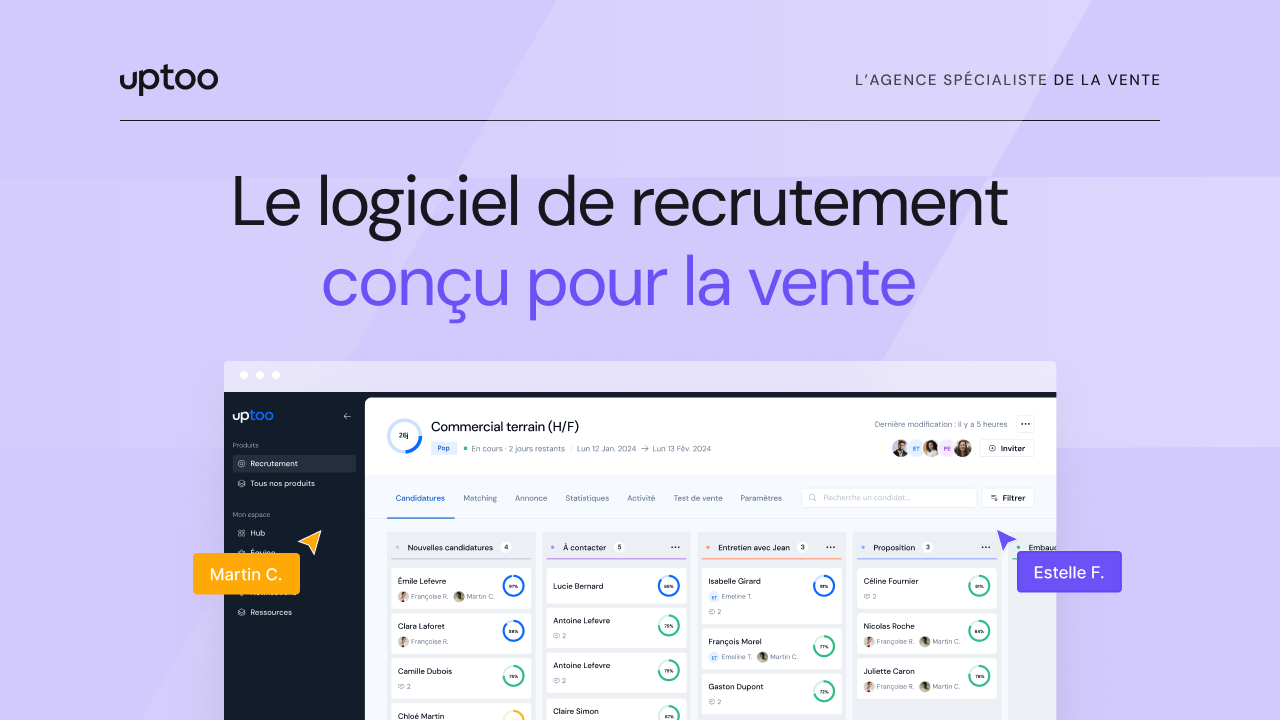 Plateforme de recrutement de commerciaux - Uptoo