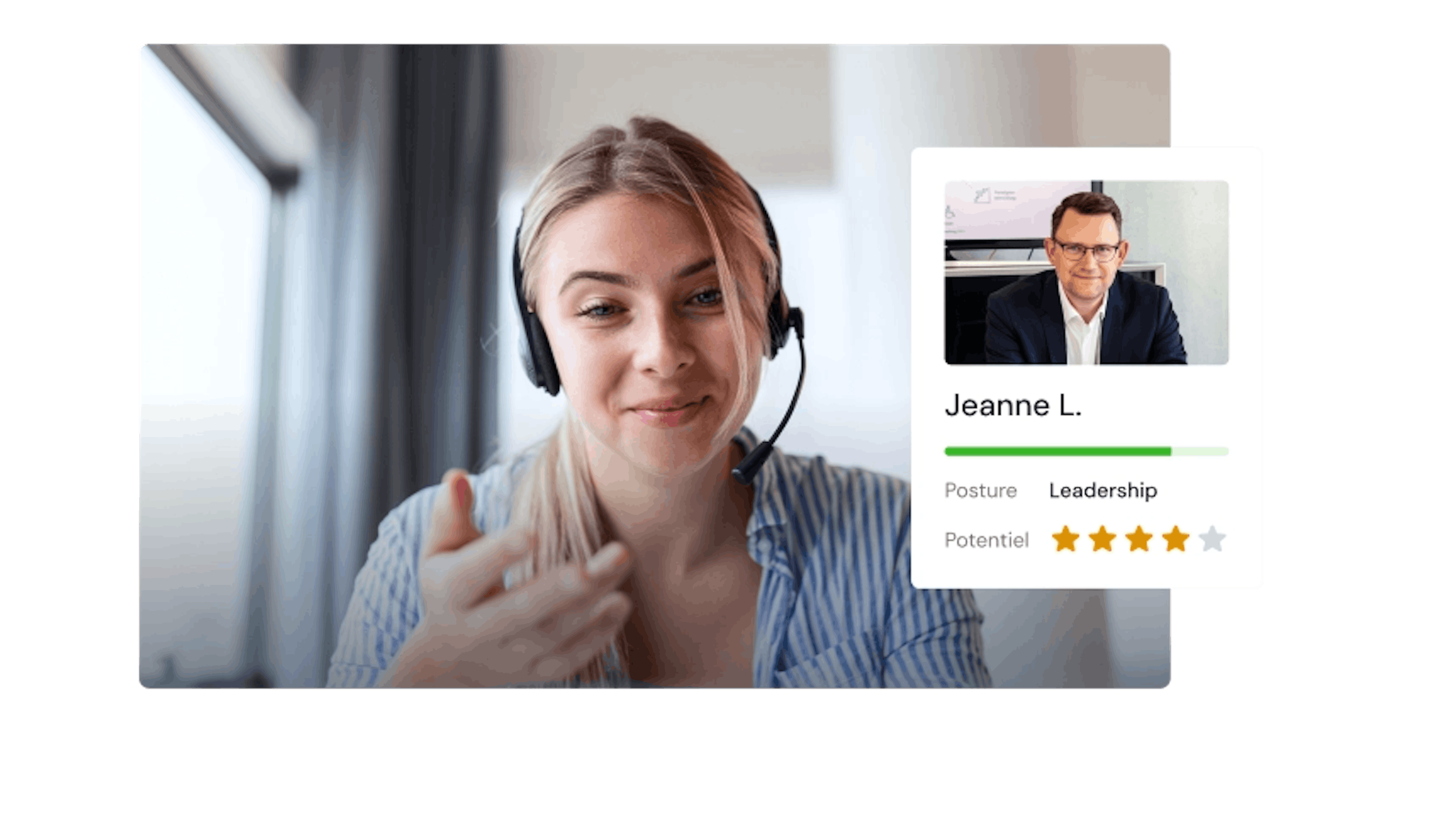 Entretien visioconférence candidat cadre