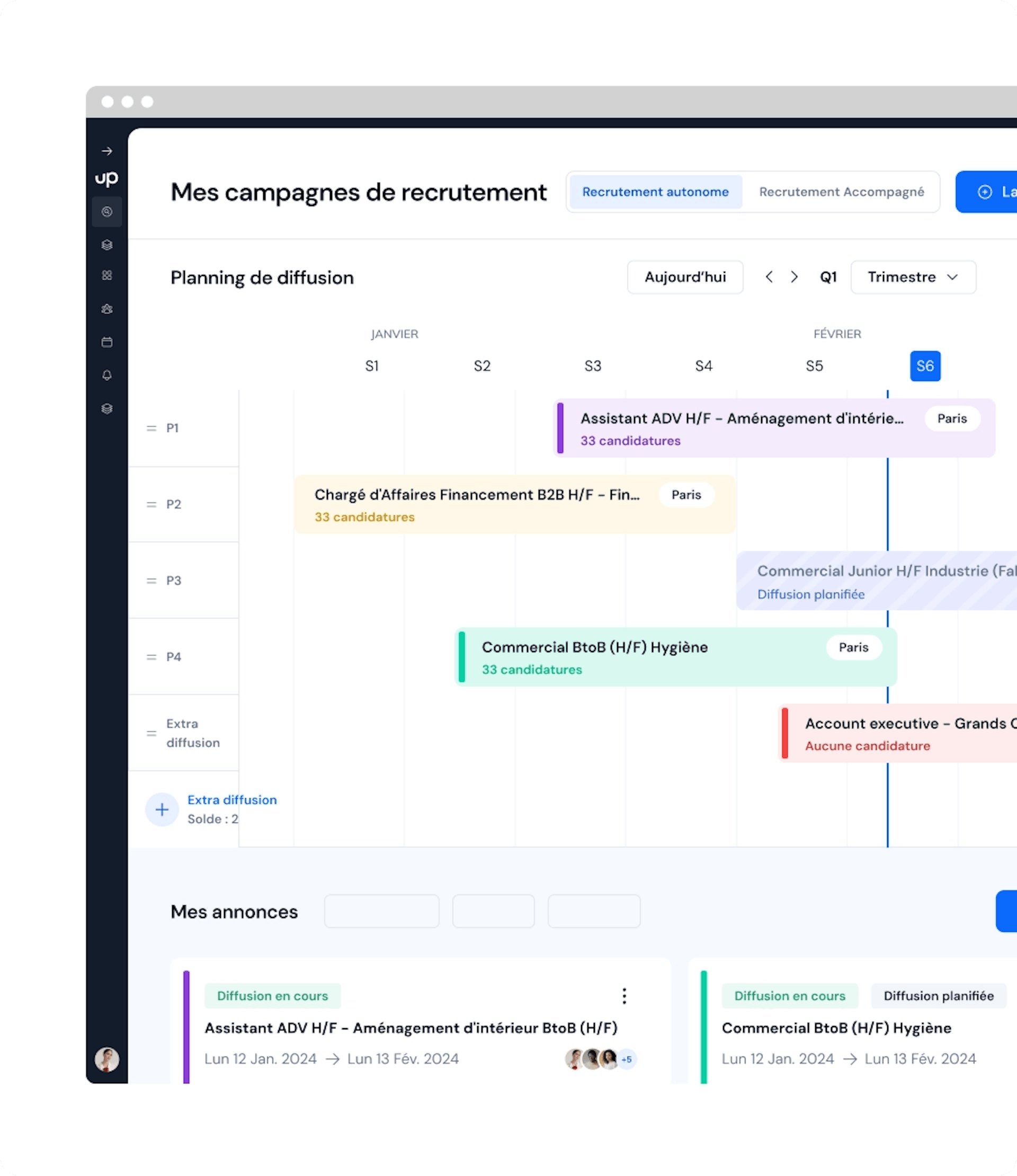 suivi des candidatures en temps réel sur la plateforme