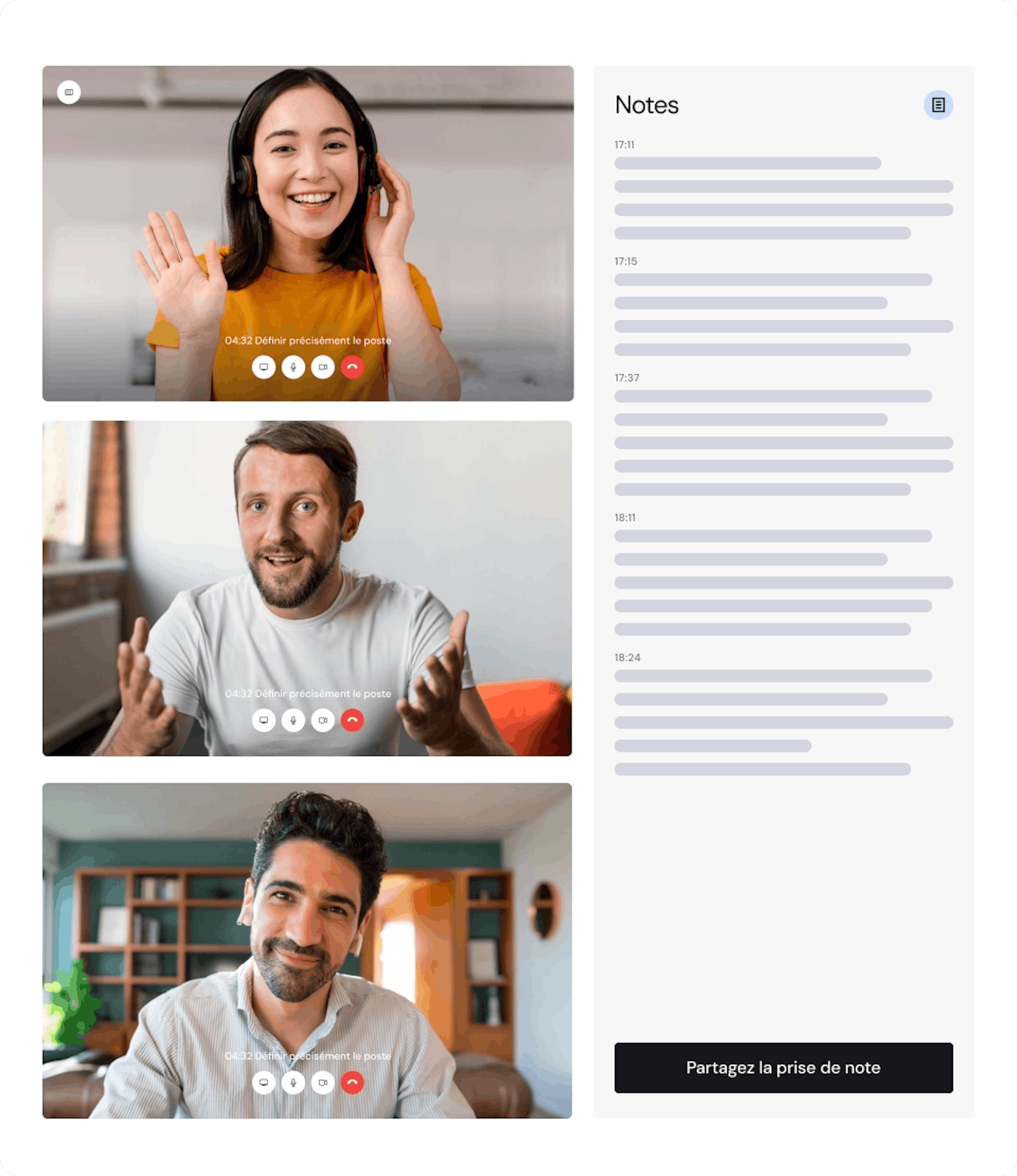 entretien en visioconférence