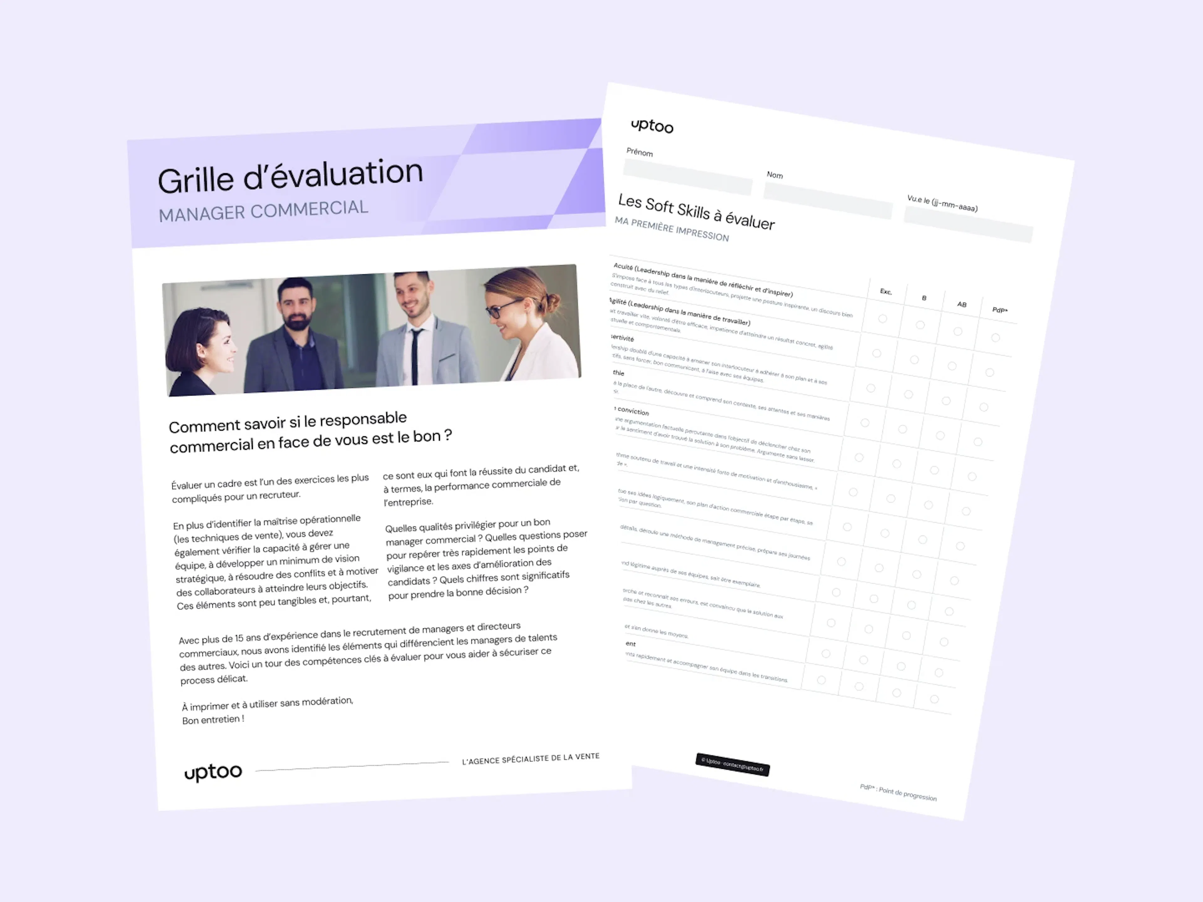 Grille pour évaluer en entretien un manager commercial