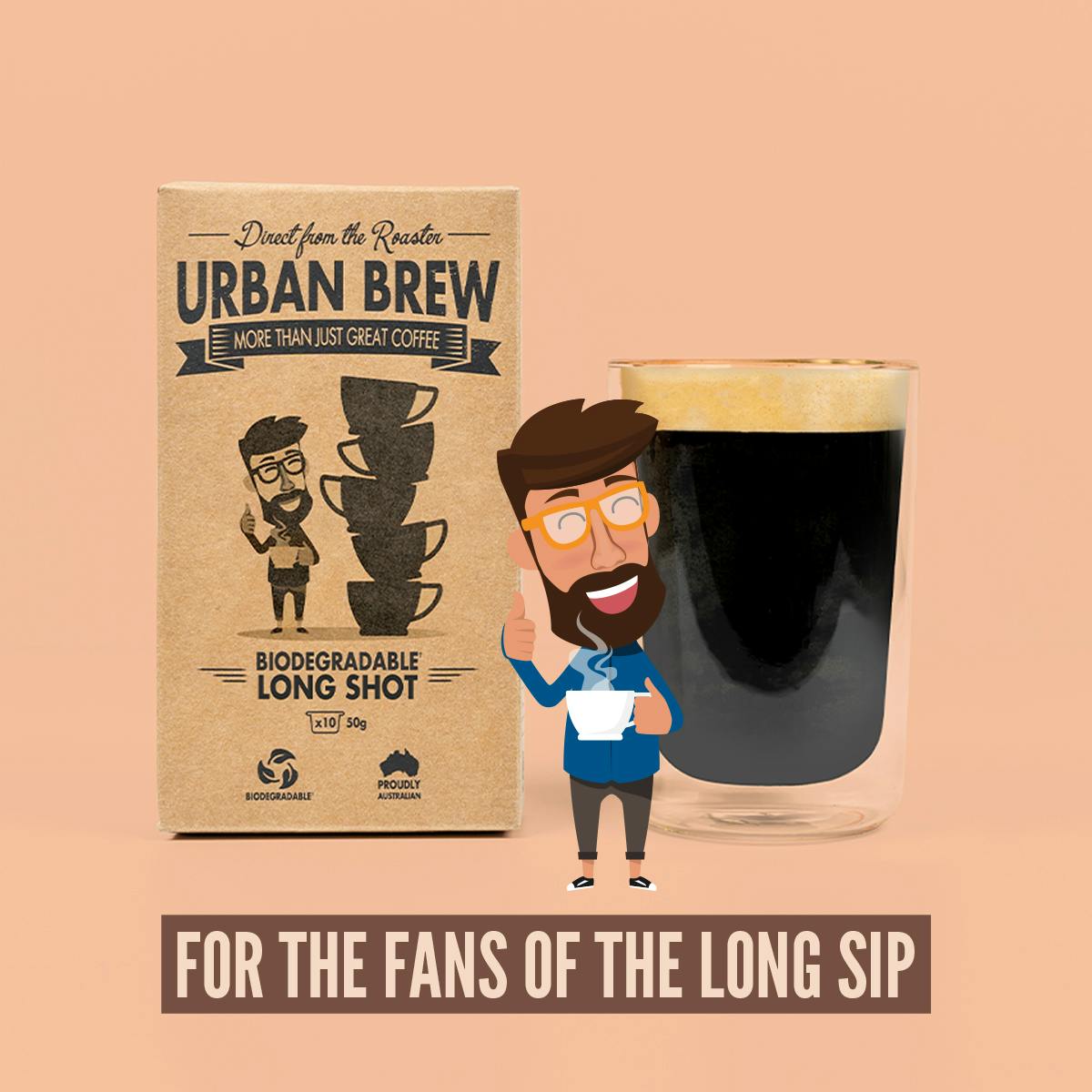 Urban Brew Long Shot Coffee pods