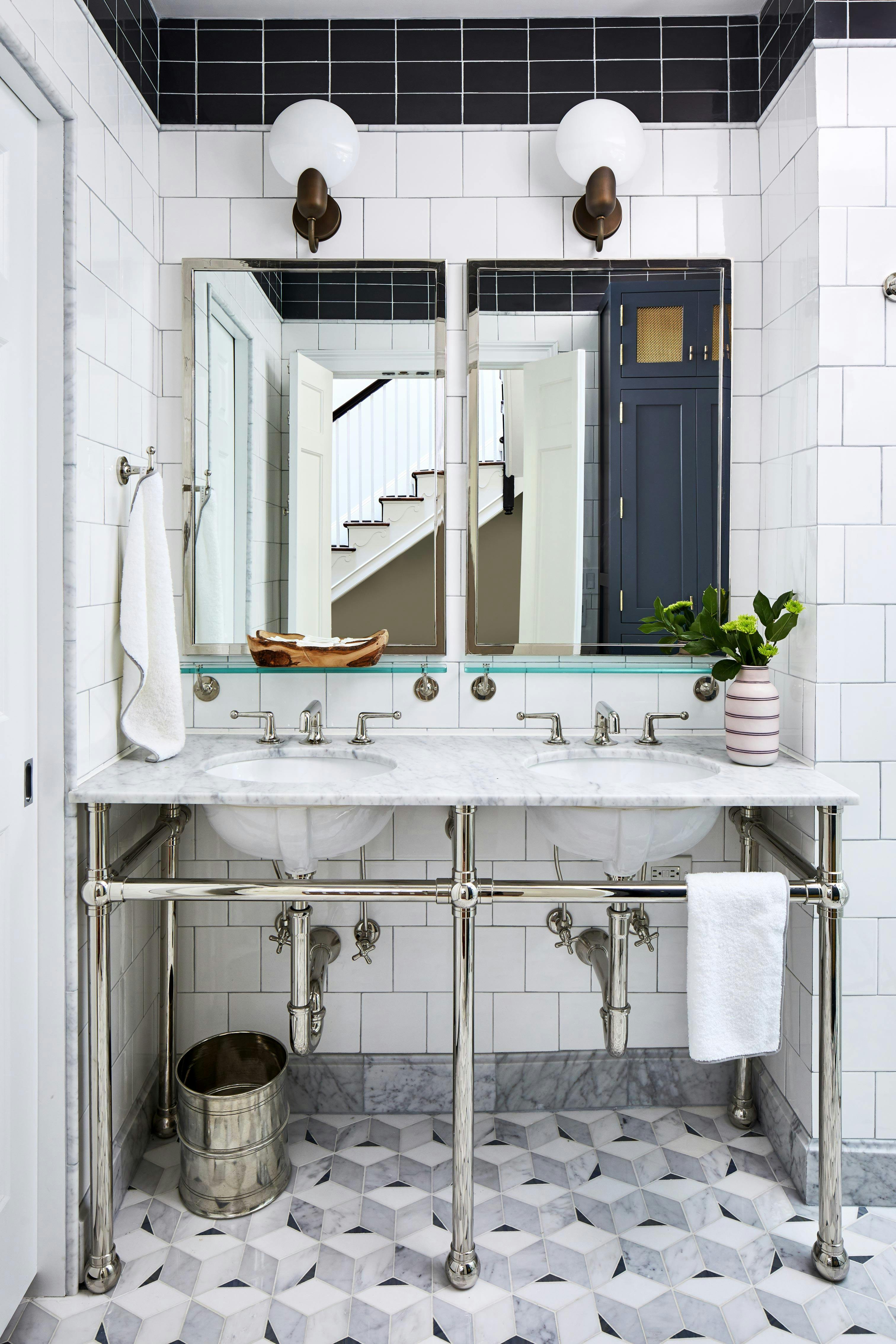 Jennifer Wall shown in antique brass finish. Interiors by Zoe Feldman Design.