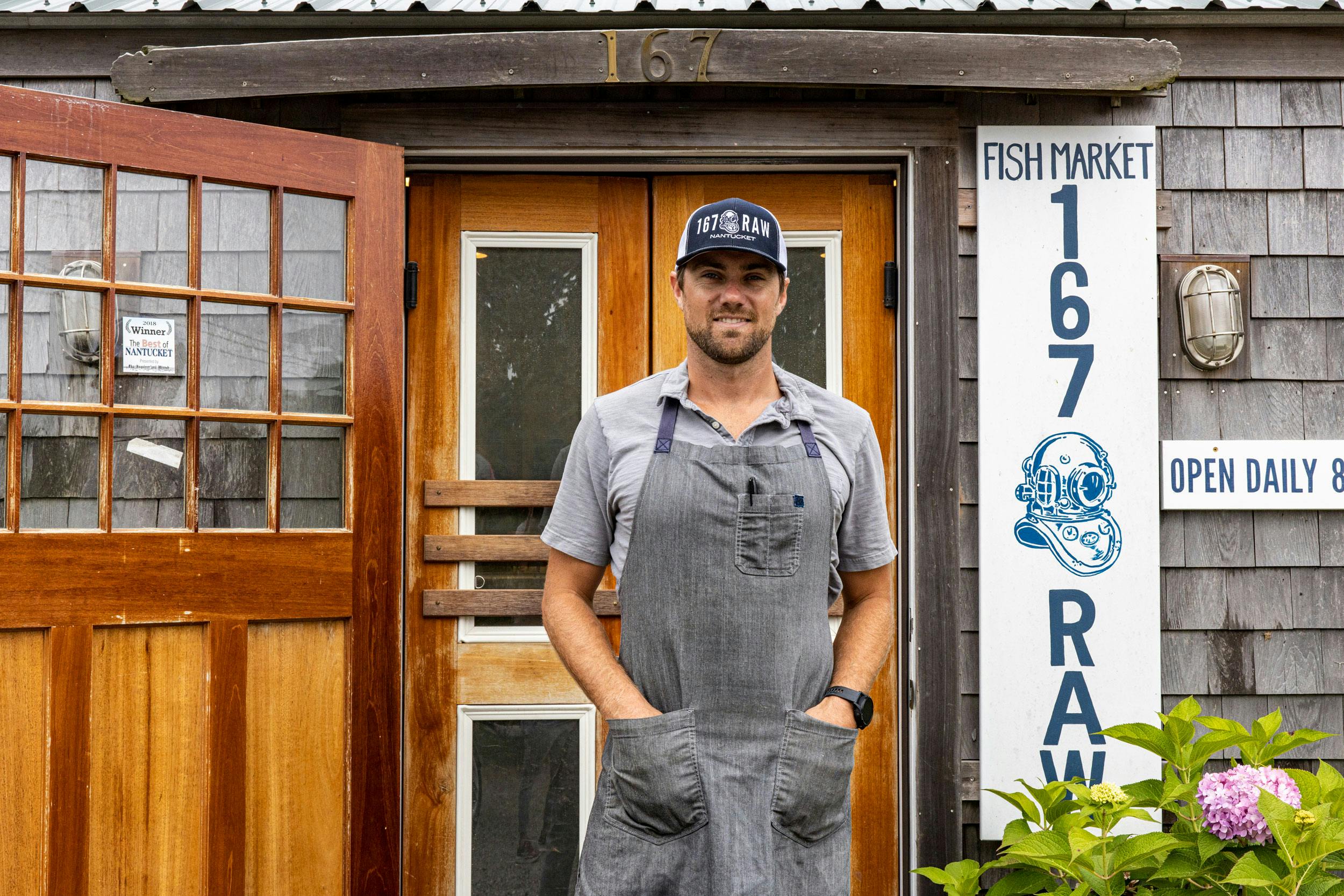 Jesse at the Nantucket spot that started it all. 
