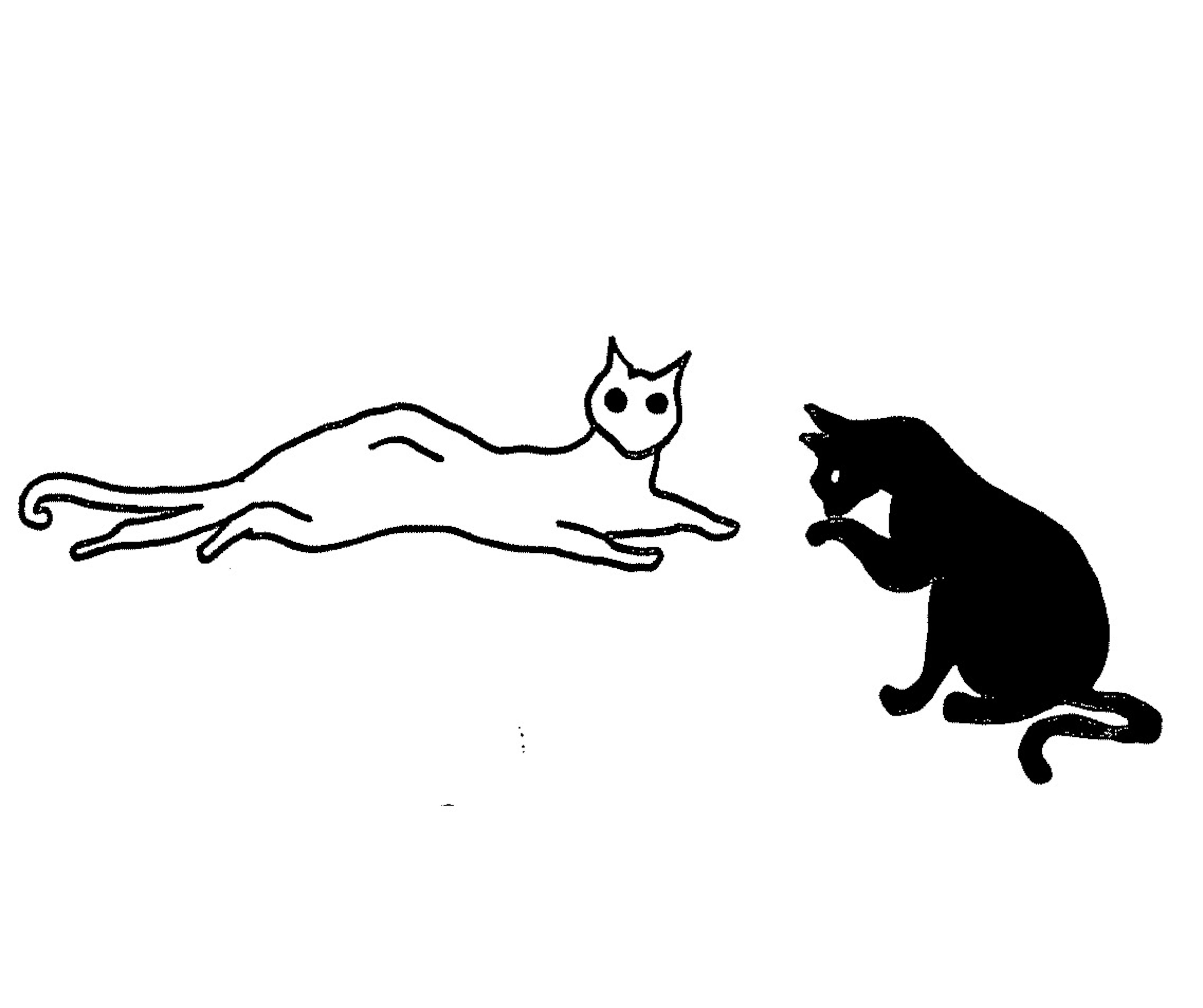 Sketch of 2 cats