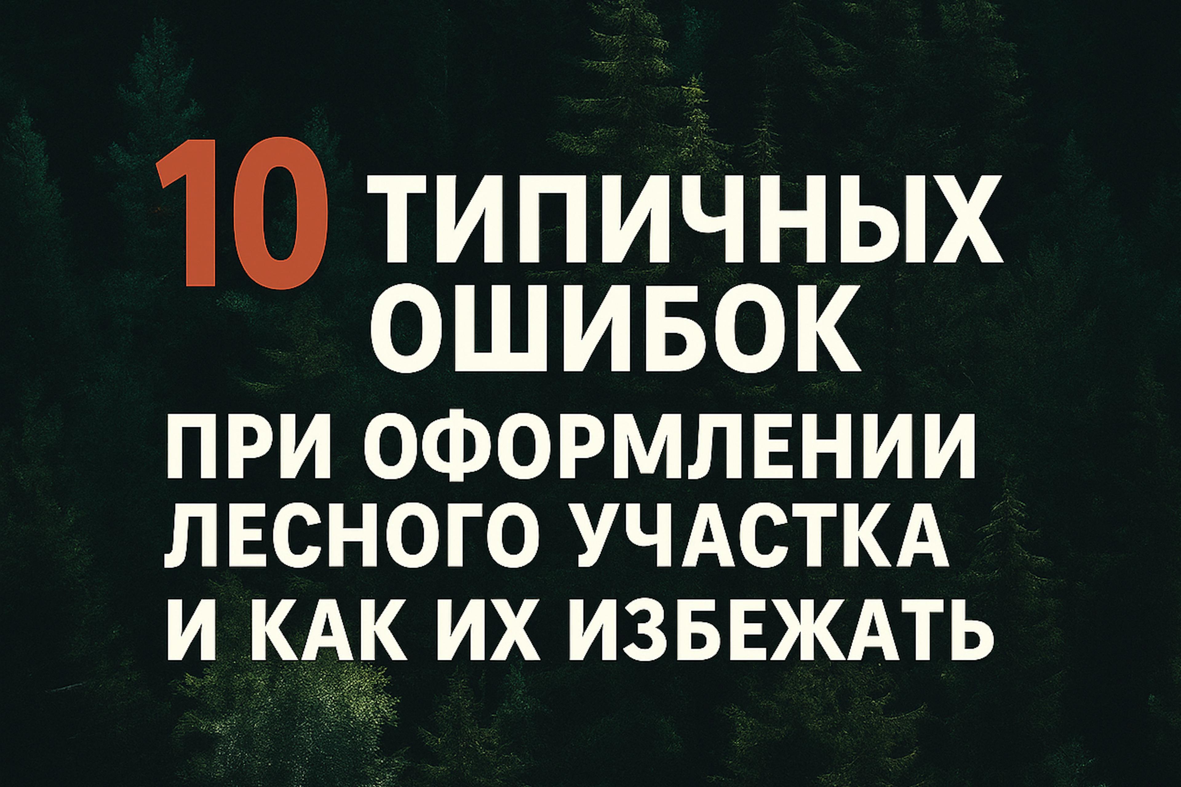 10 типичных ошибок при оформлении лесного участка