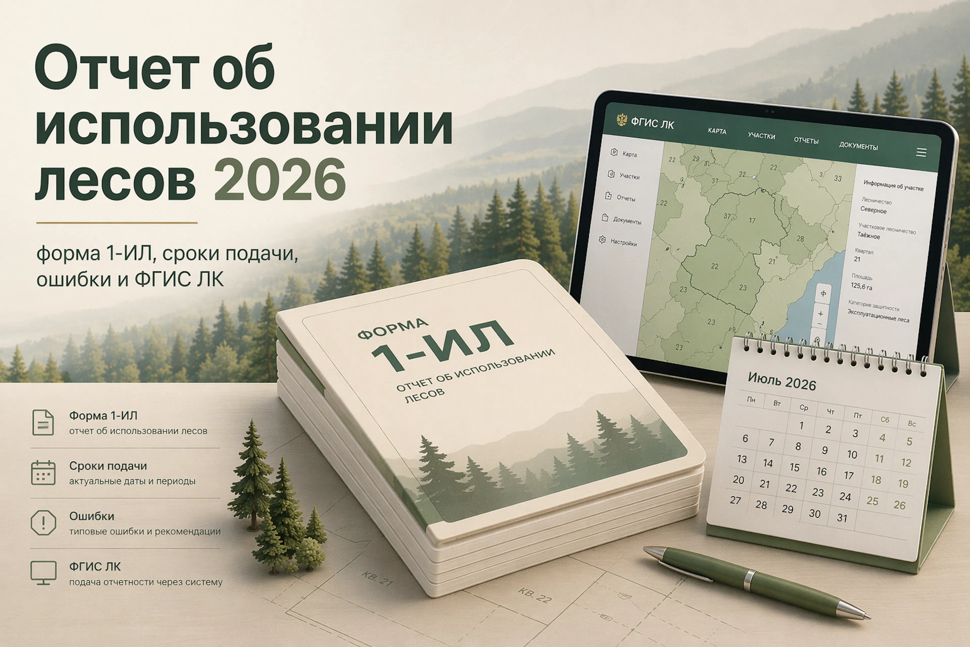 Отчет об использование лесов 1-ИЛ