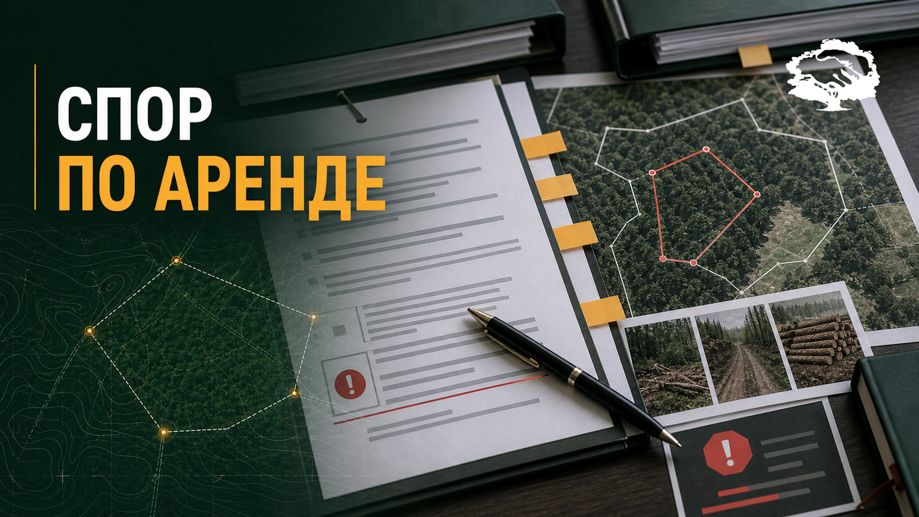 Договор аренды лесного участка, карта и отметки судебного риска.
