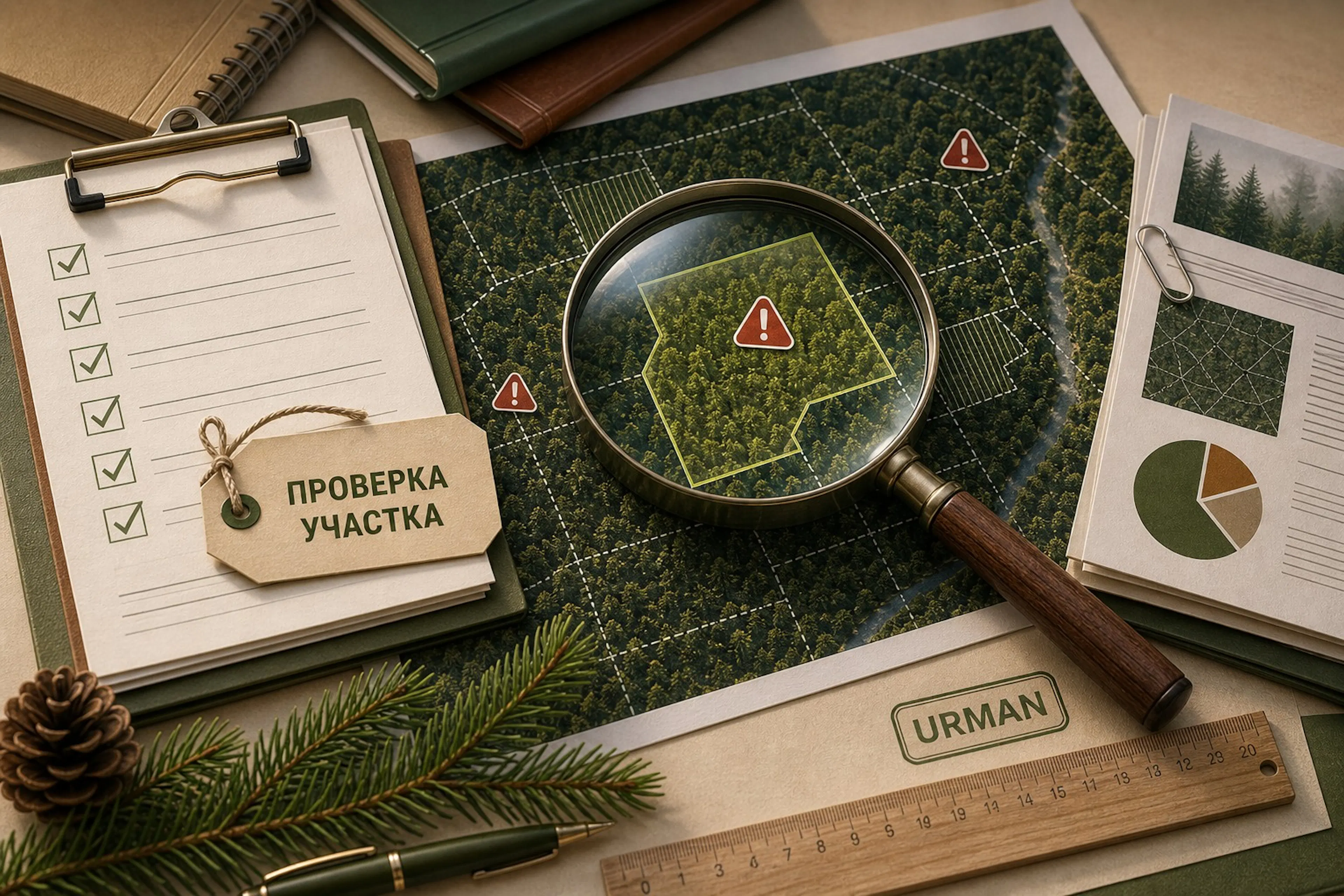 Проверка лесного участка по карте, границам и документам