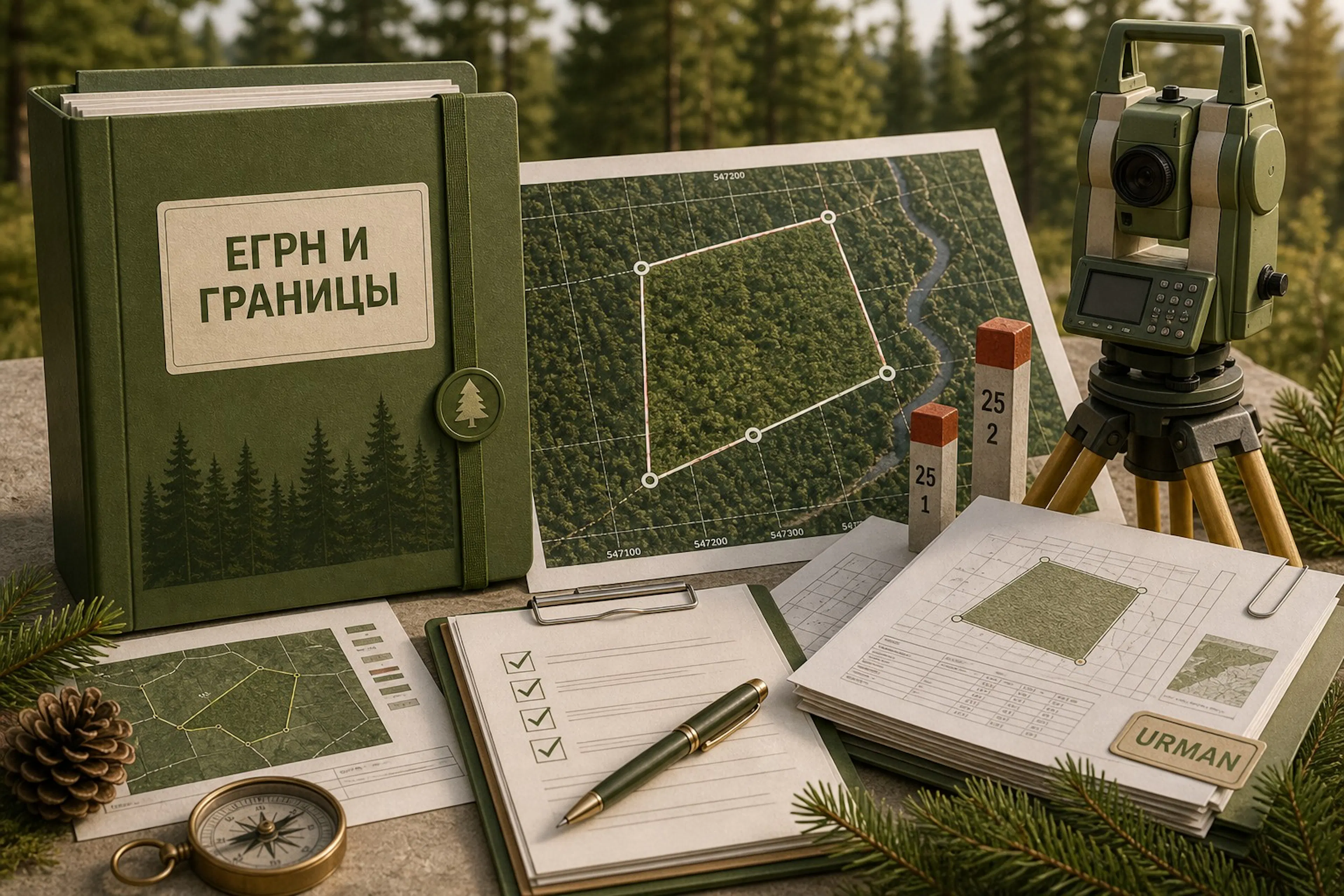Кадастровый учет лесного участка, границы и документы ЕГРН