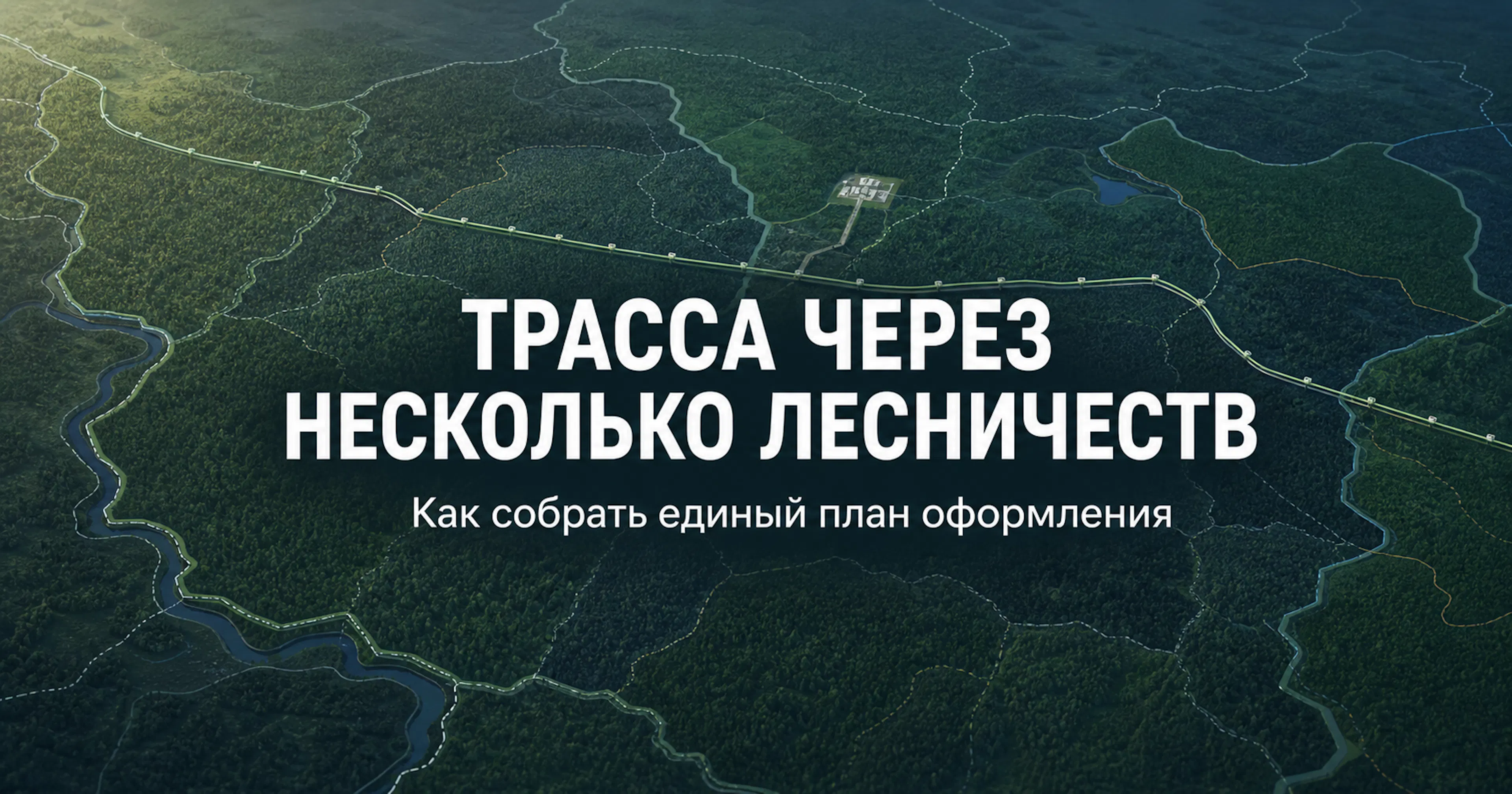 Трасса линейного объекта проходит через несколько лесничеств