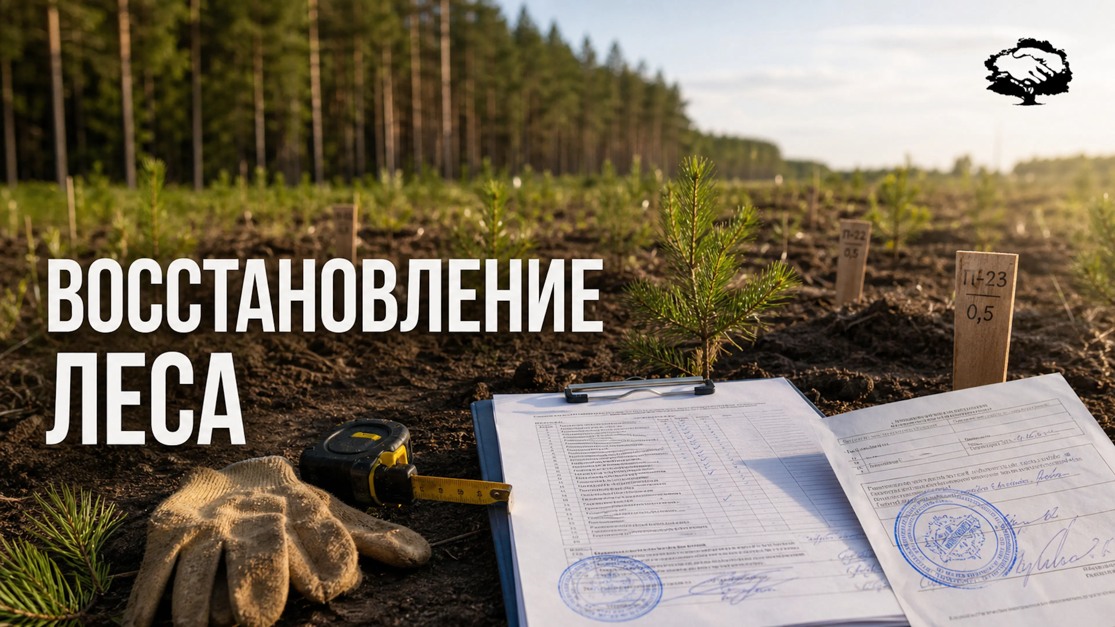 Обложка статьи о компенсационном лесовосстановлении: восстановление леса, документы и приемка