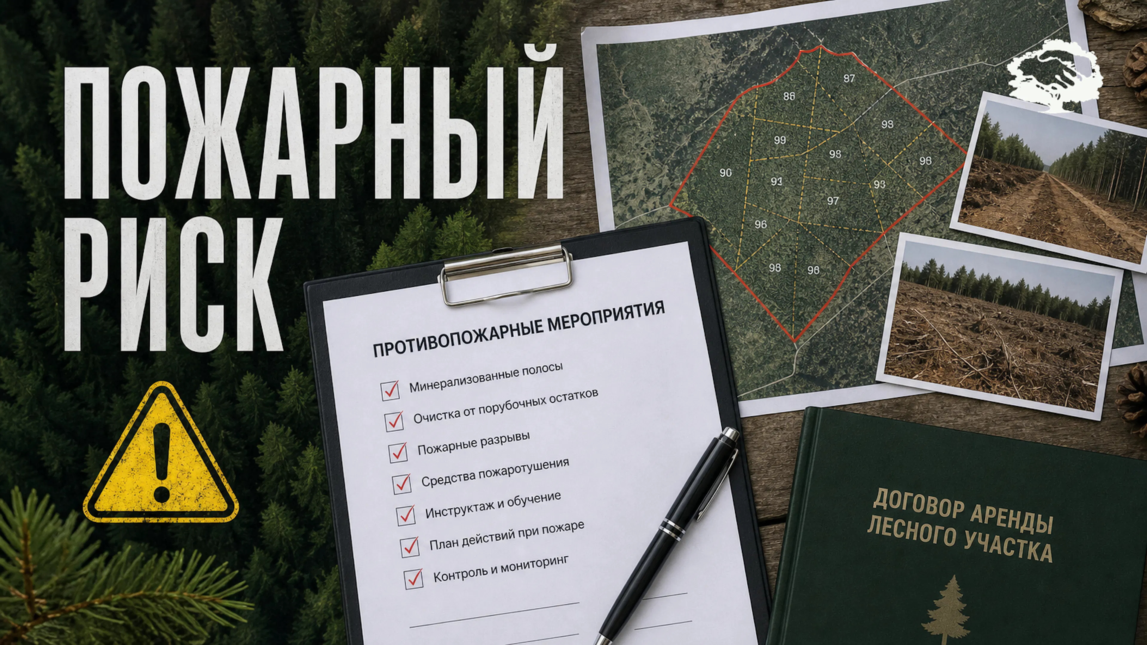 Карта лесного участка, договор аренды и чек-лист противопожарных мероприятий
