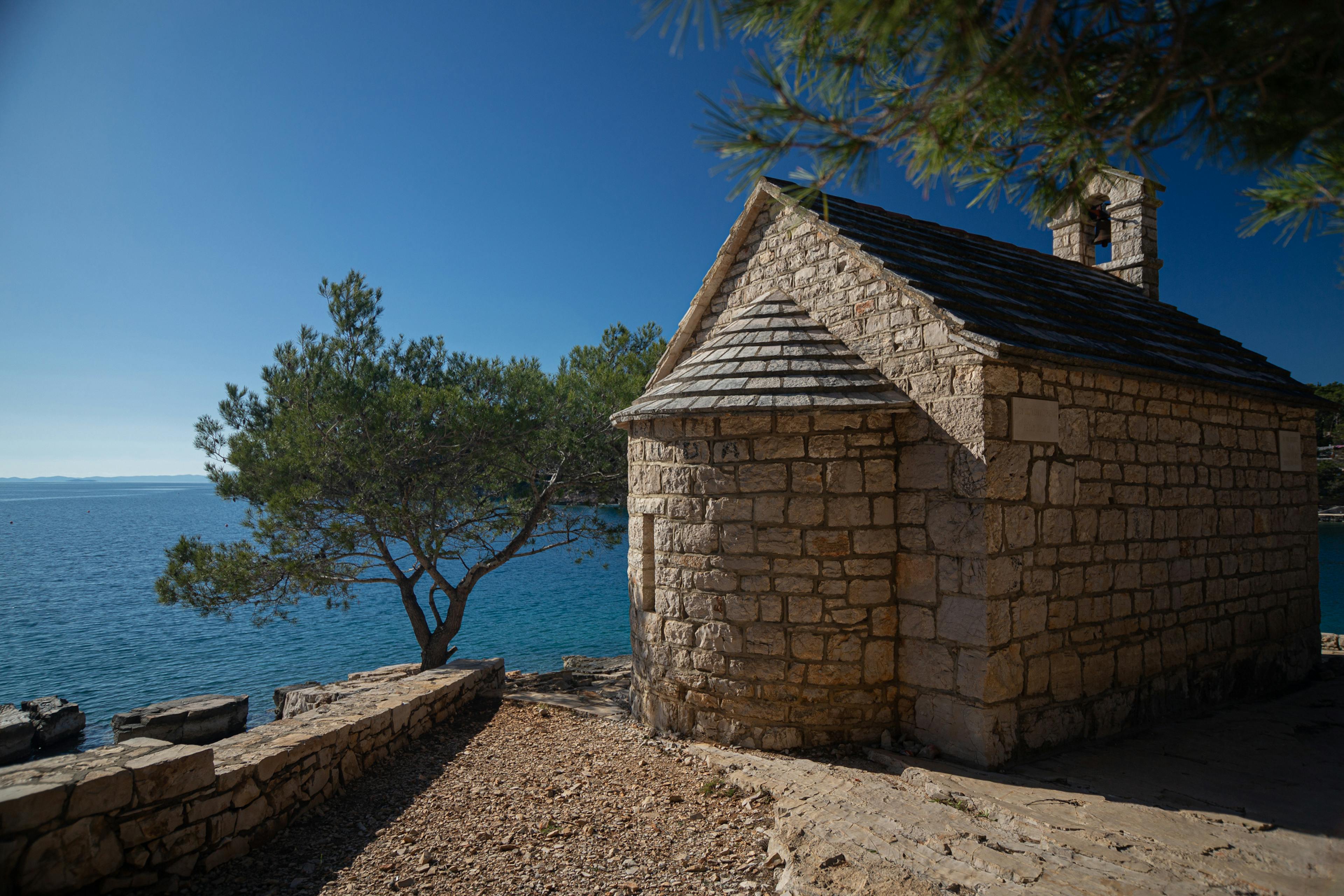 Nearby beach and chapel