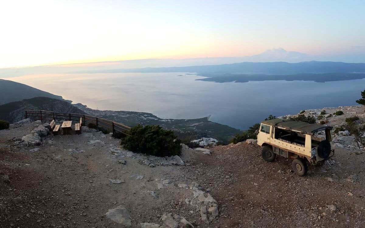 Our tour vehicle on Vidova Gora Mountain
