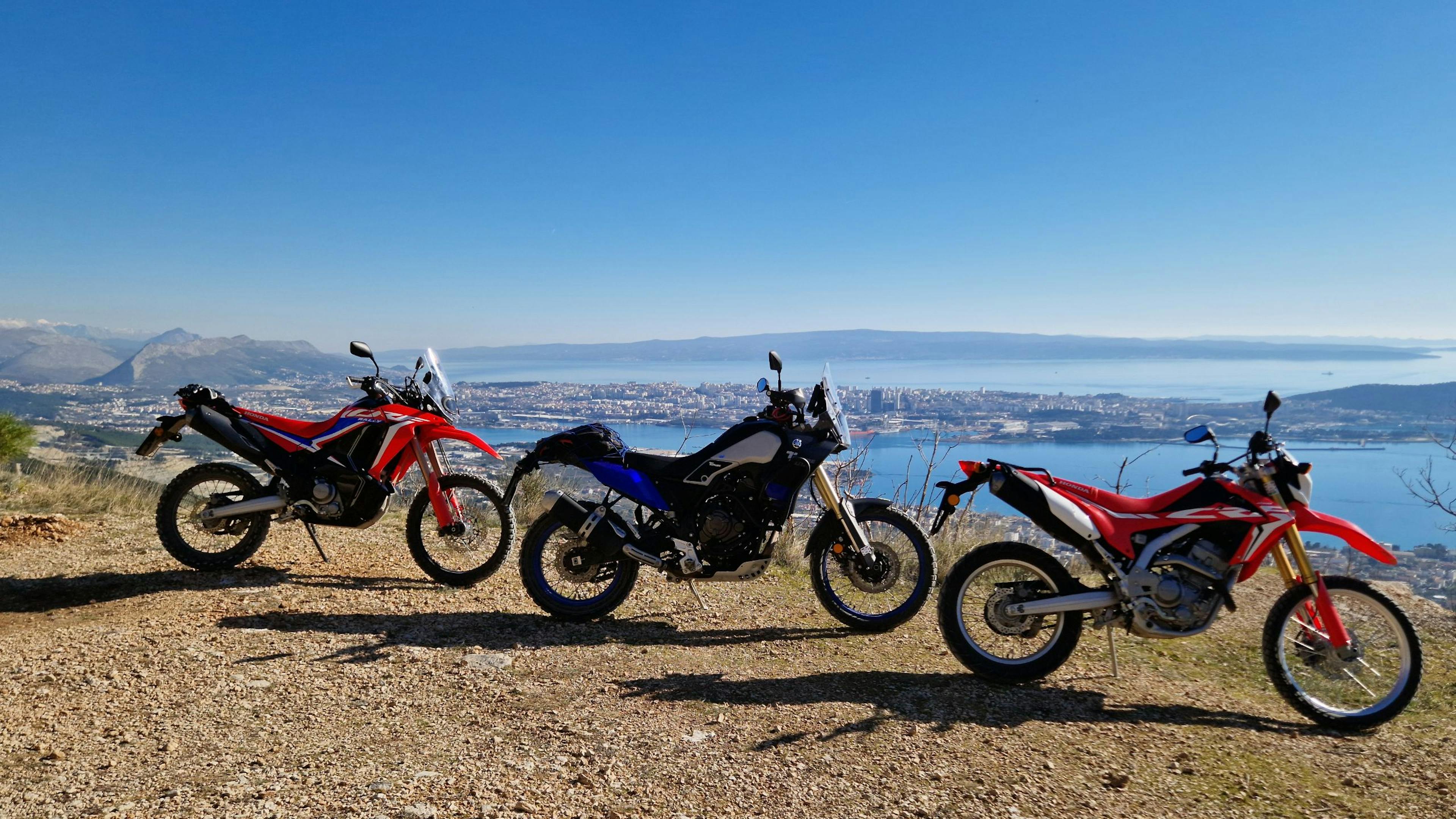 Motorbikes above Split