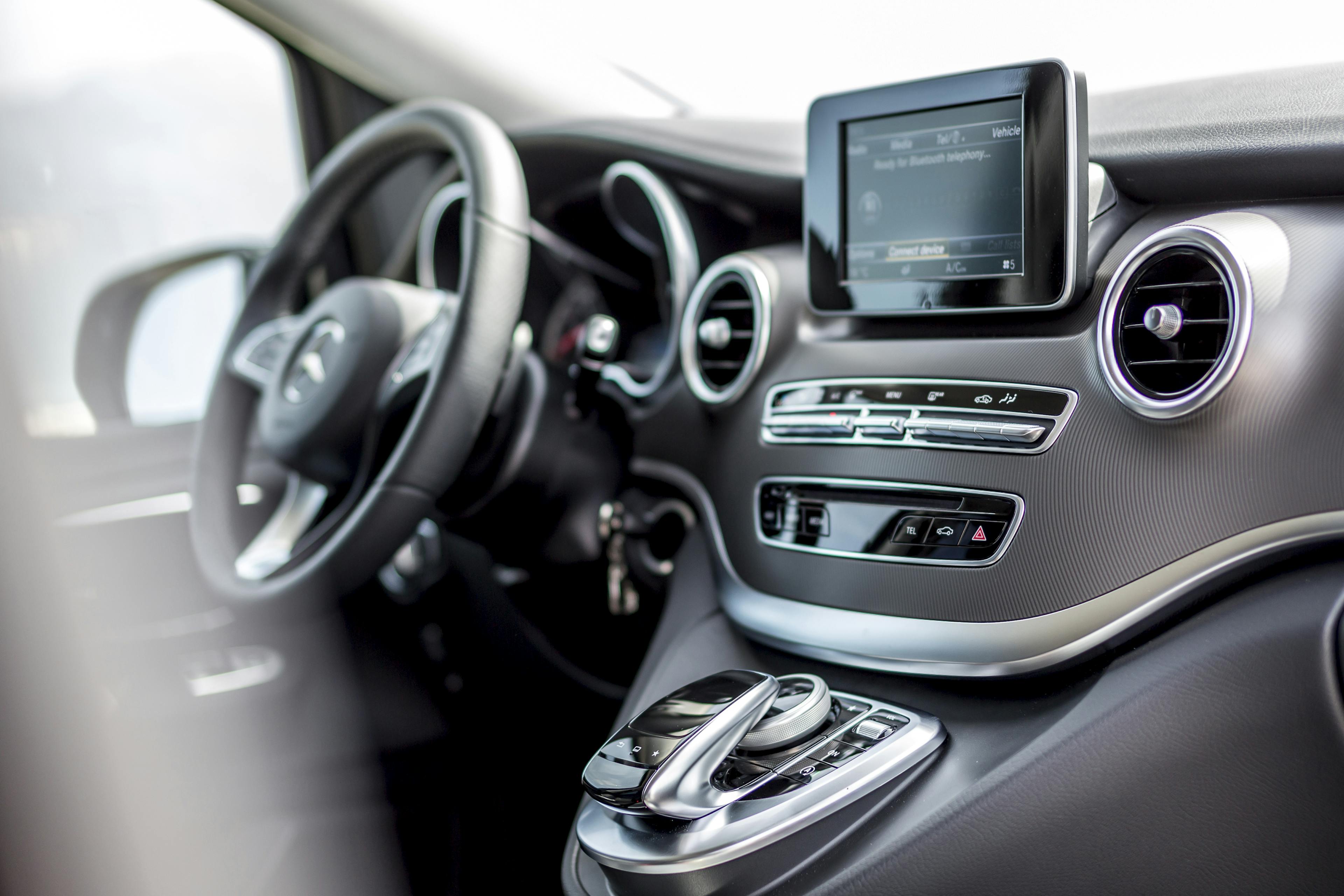 The interior of the car