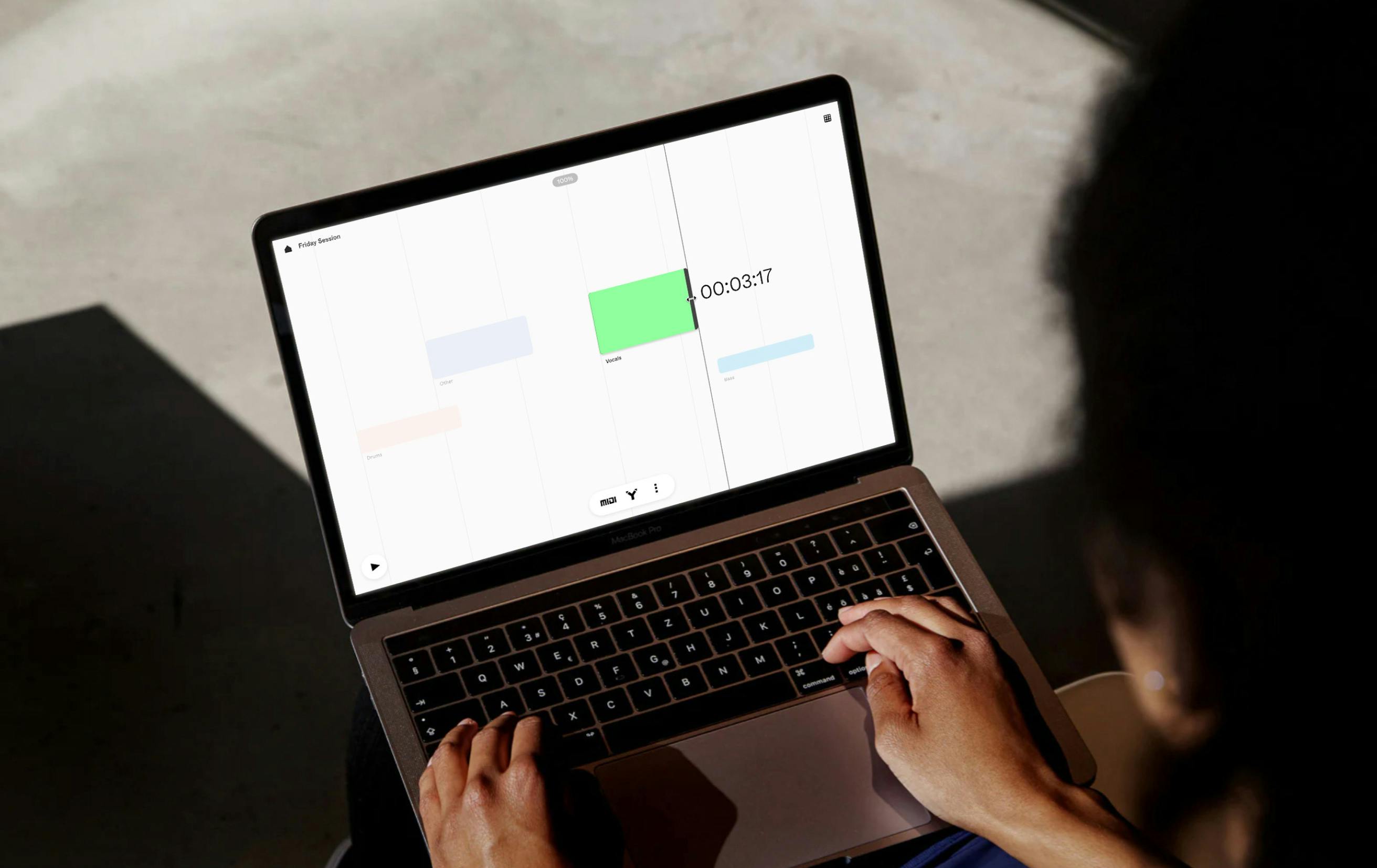 Never Before Heard Sounds on a laptop