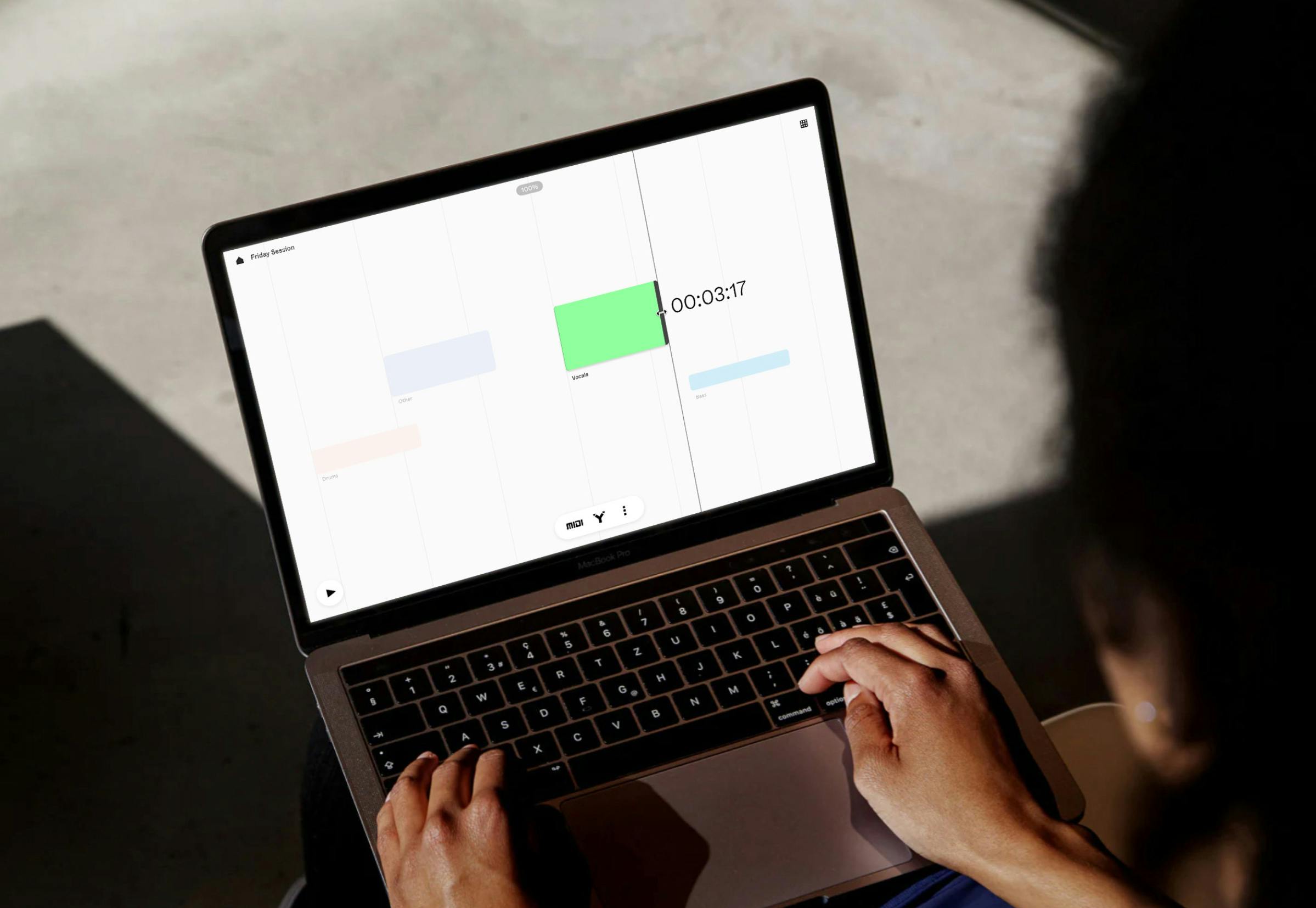 Never Before Heard Sounds on a laptop