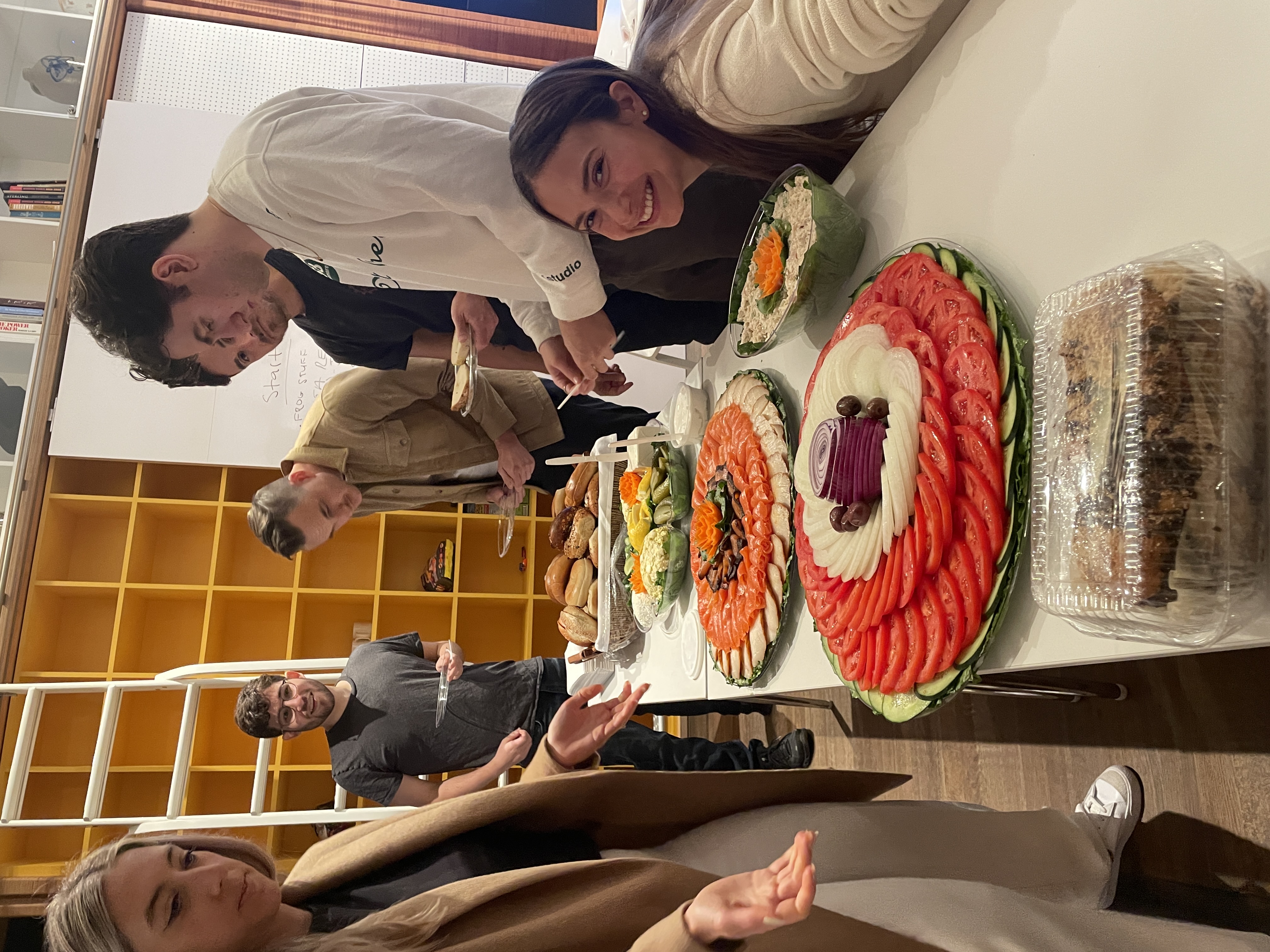 Bagels and lox platters