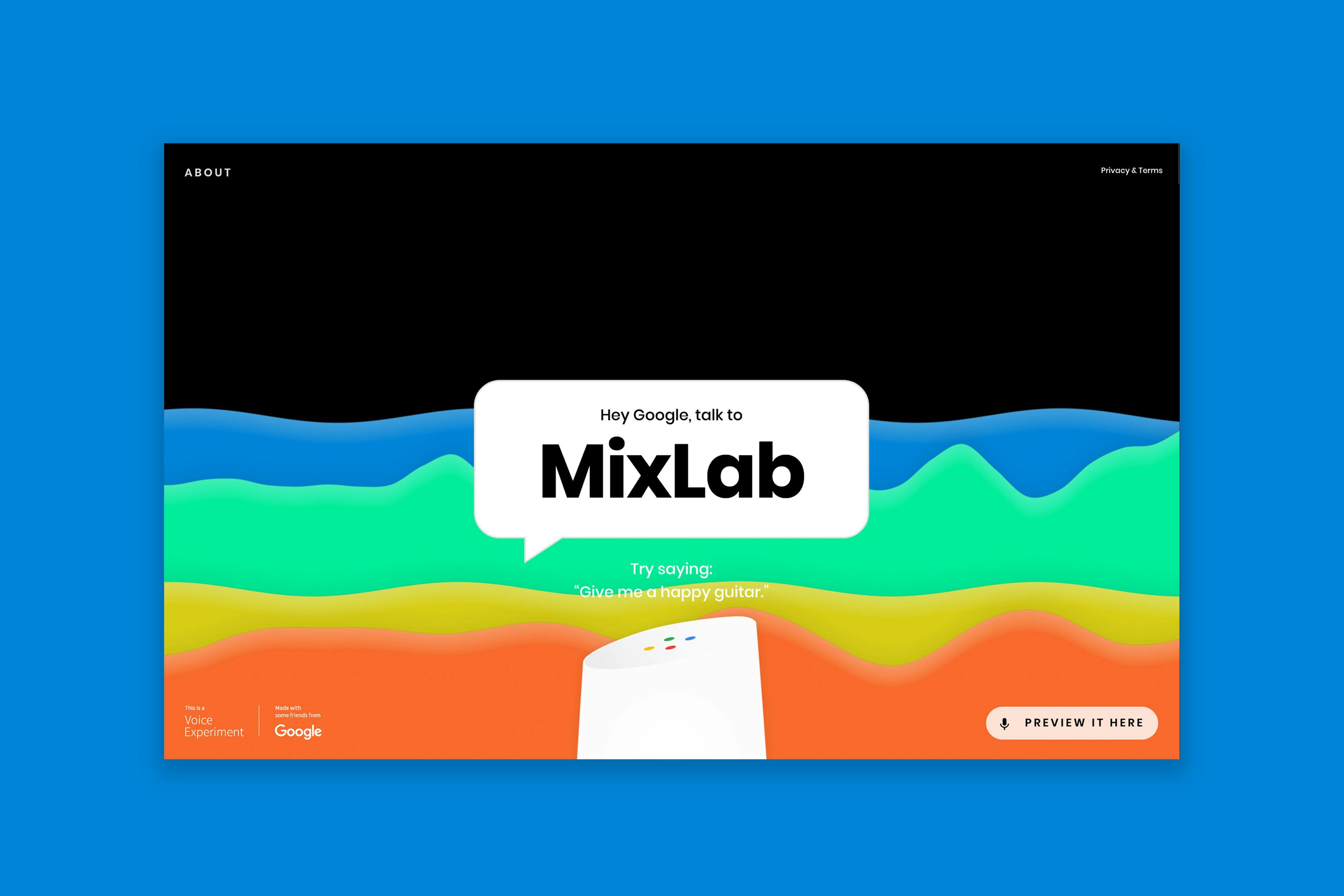 Hey google, talk to Google MixLab