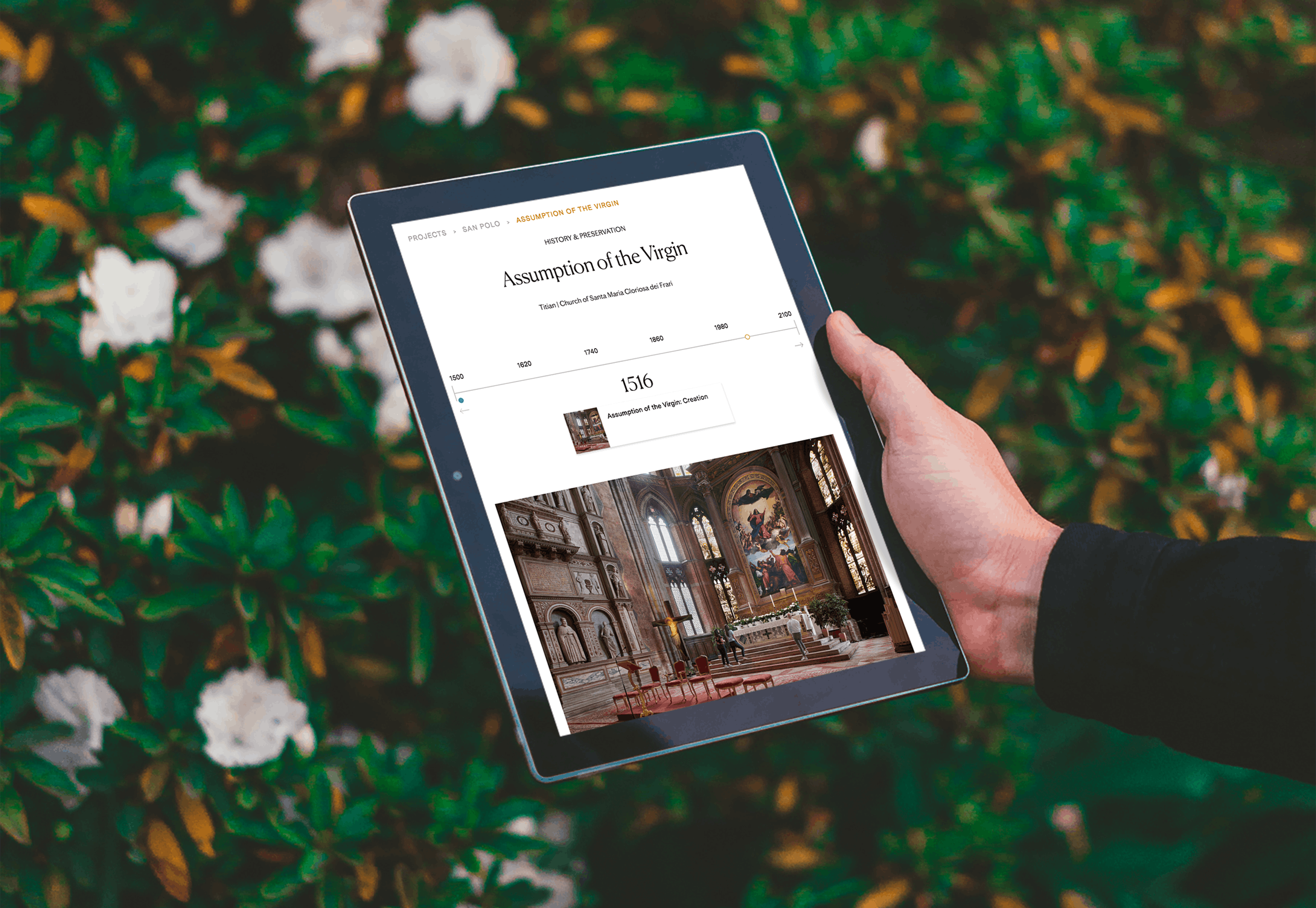 Assumption of the Virgin on an Ipad