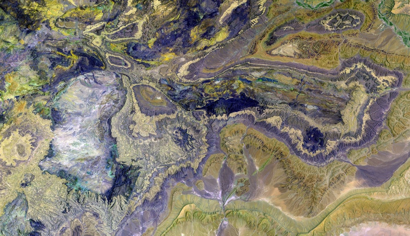 Ariel view of a landscape.