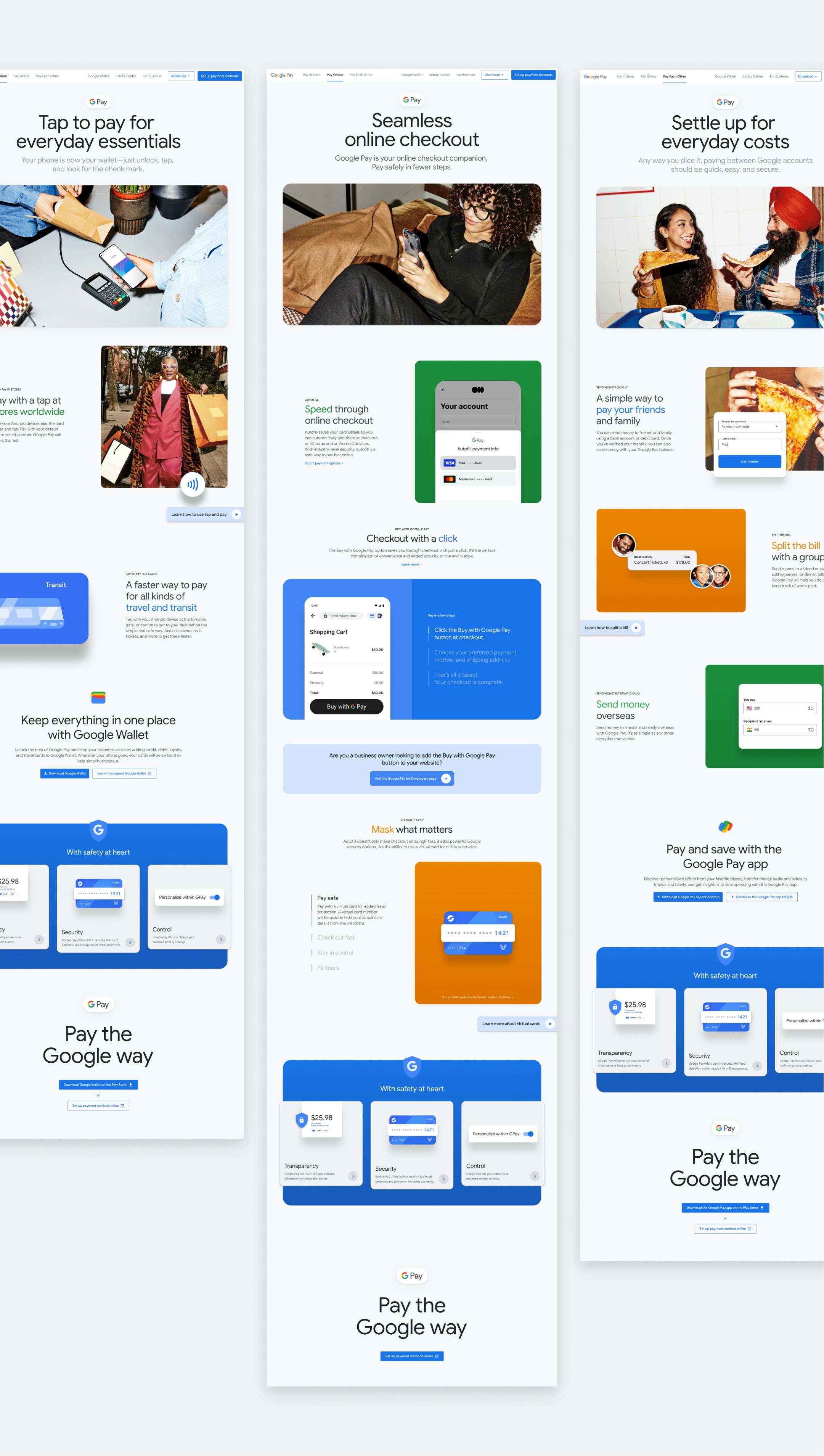 Google Pay pages