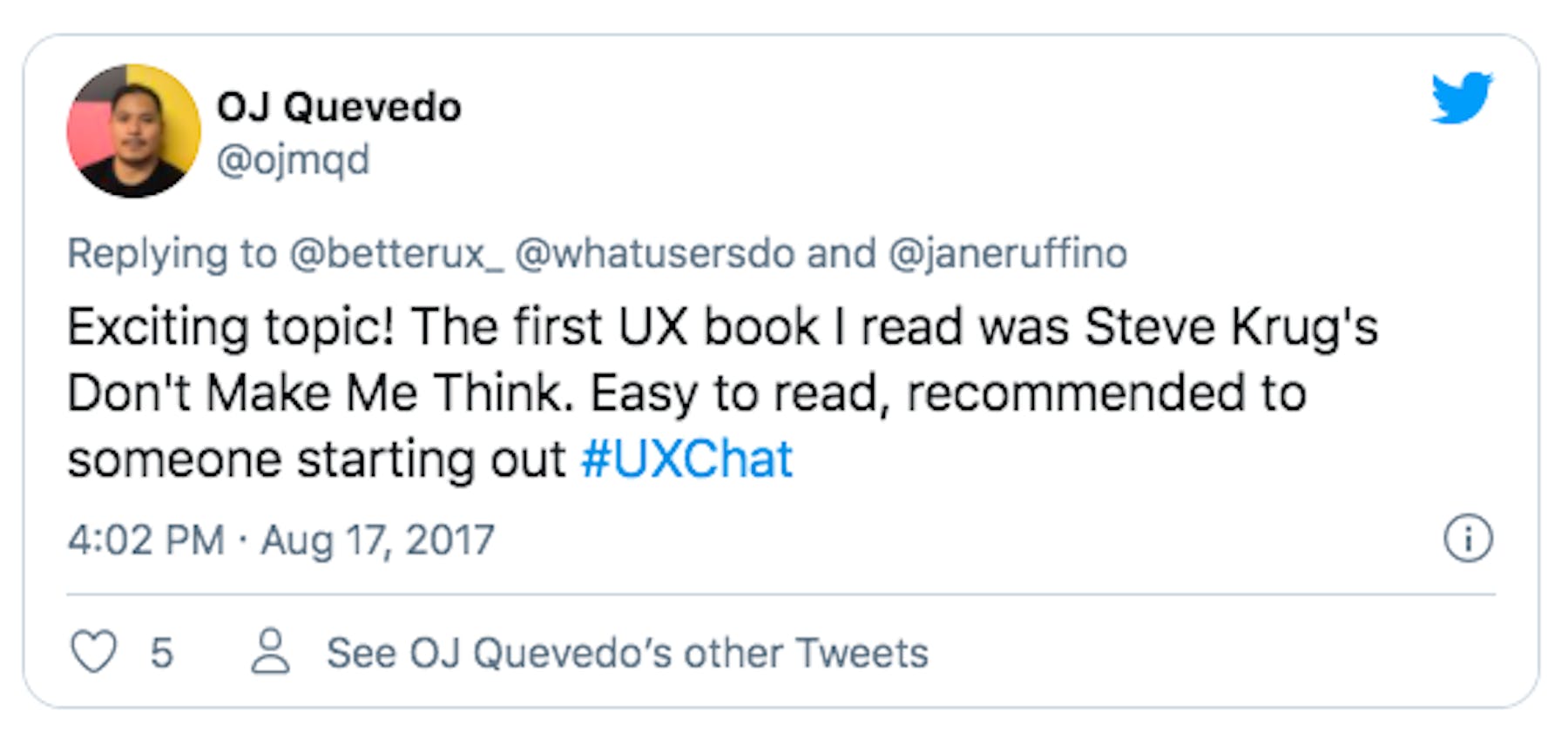 best UX book: Steve Krug